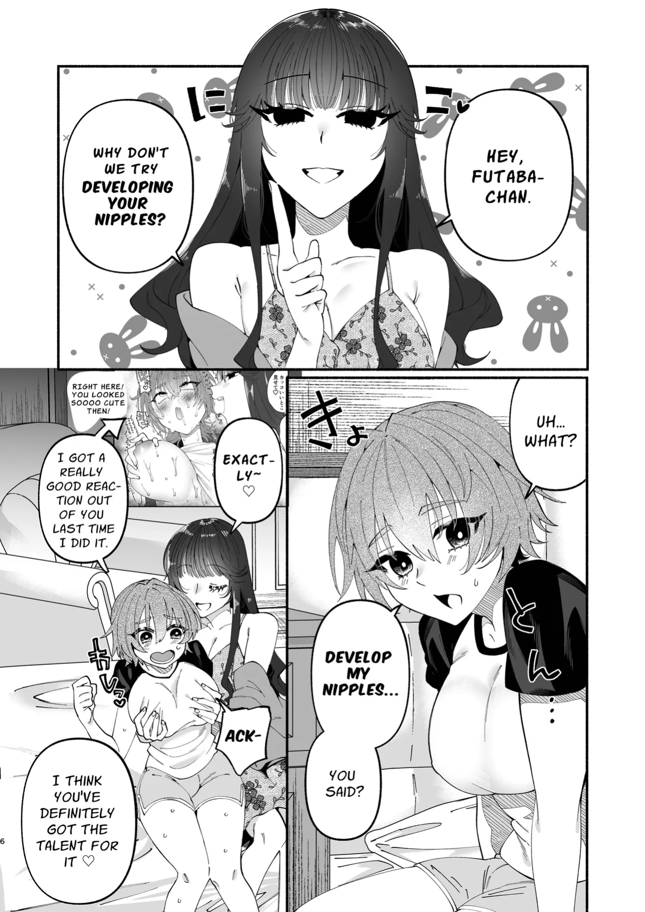 [Hidarimigi (Nitouhen)] Futanari Musume wa Dosukebe Onee-san ni Chikubi wo Obaka ni Sarechaimashita | A Perverted Lady Rubs a Futanari's Nipples Silly [Mahou Shoujon't]