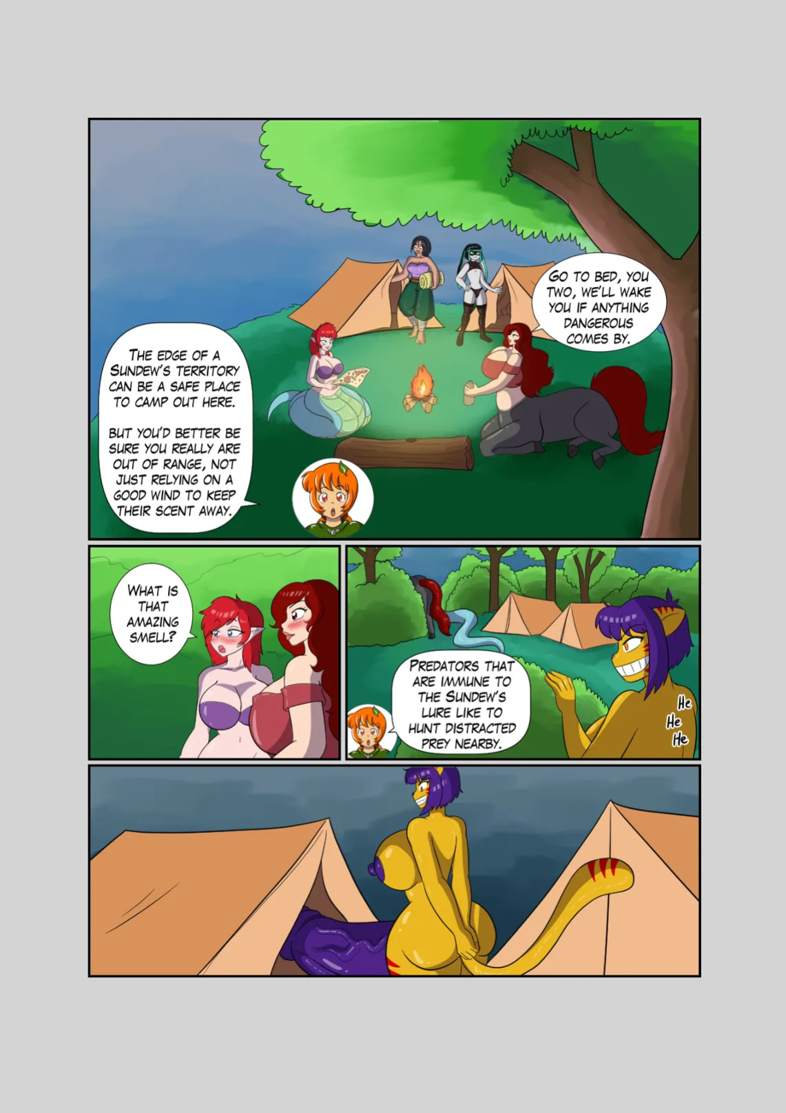 [LadyDrasami] Willow's Guide to Carnivorous Plantgirls Vol. 3: Sundews and Flypaper Traps