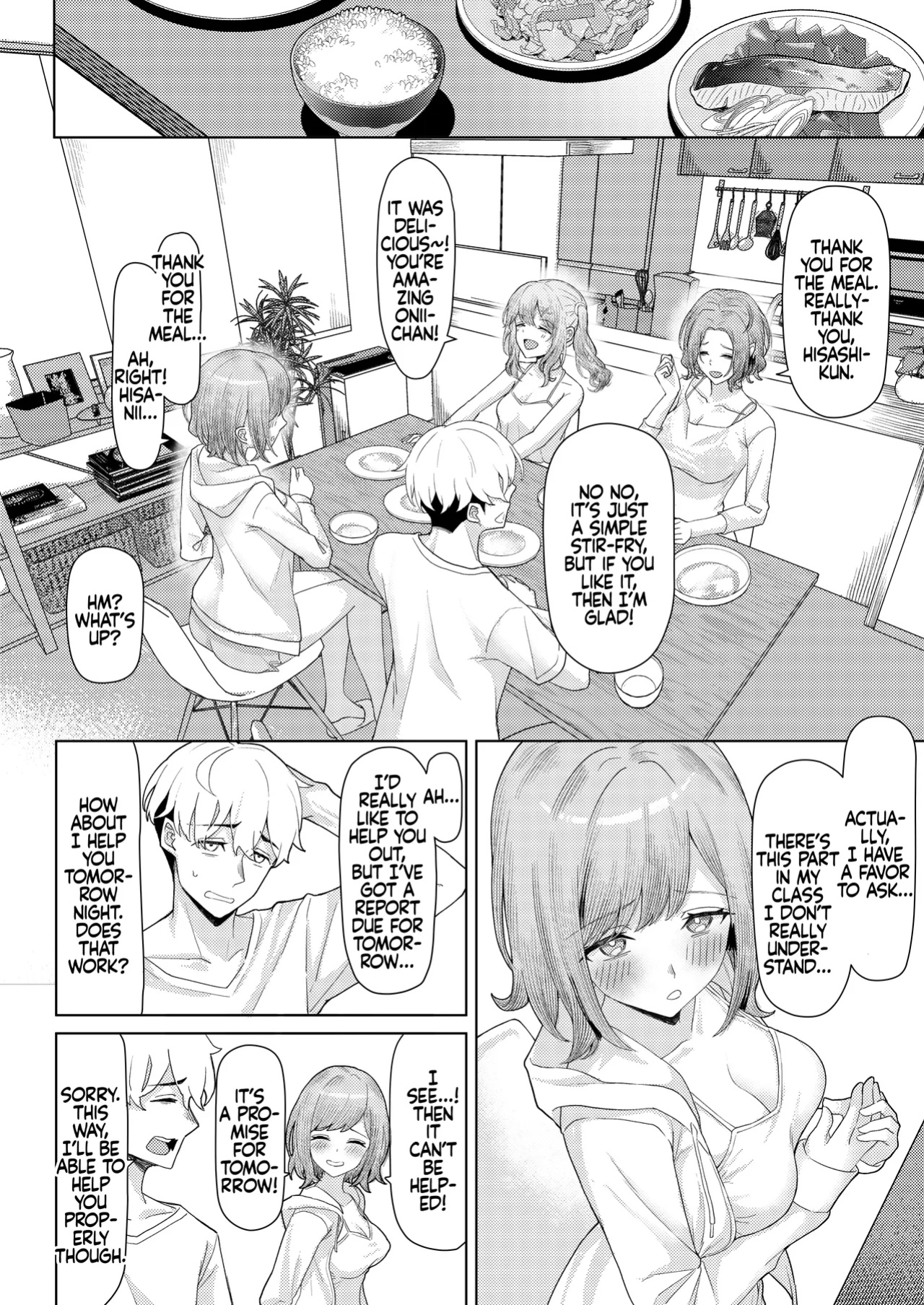 [Kamatsuka (Kamatsuka)] Chichi no Saikon de Doukyo suru Koto ni Natta Gibo no Gijou Shimai to Kawarugawaru Sex shite shimatta Hon | Living with My Stepmom and Stepsisters After Dad's Remarriage and Having Sex with Them All