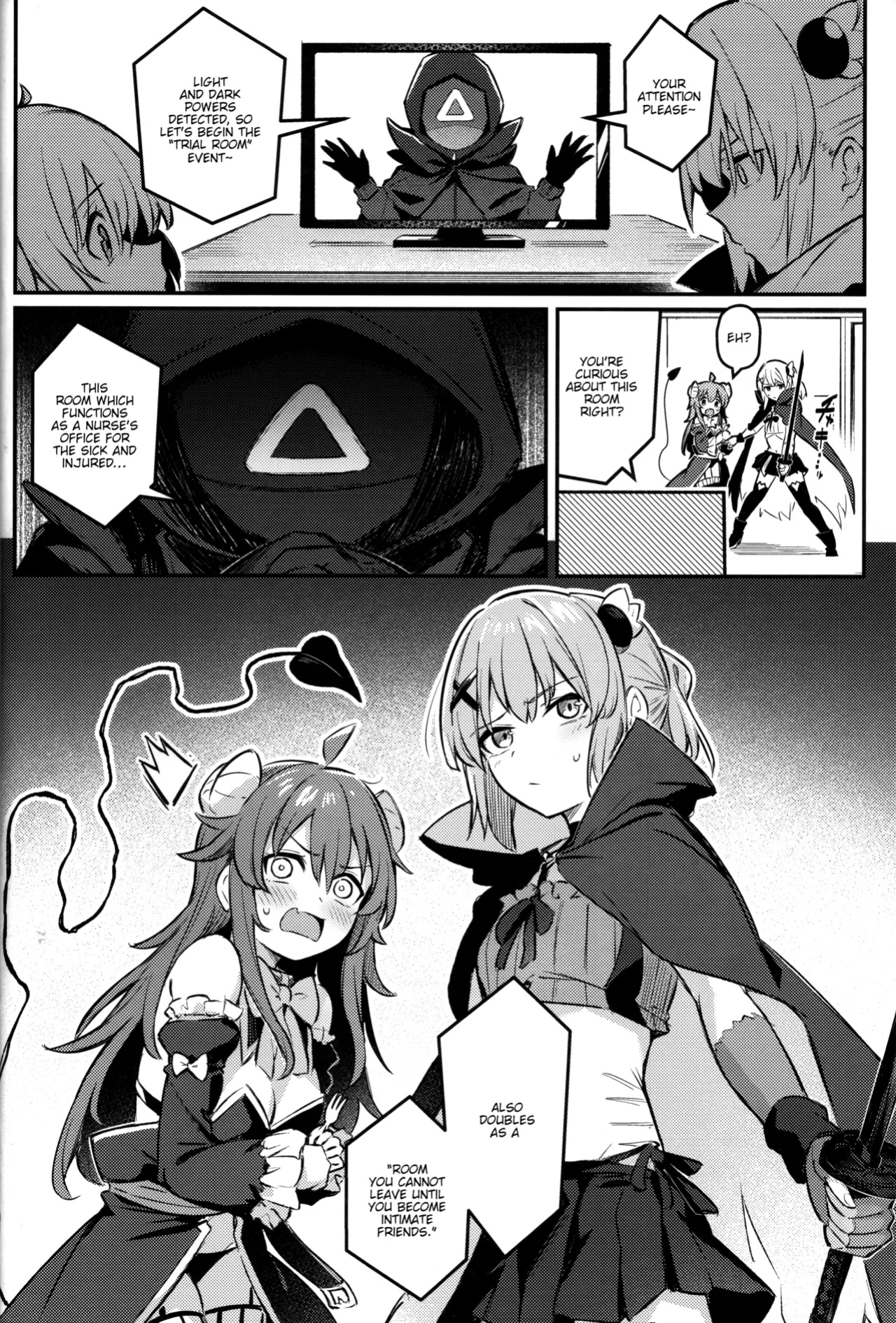 (C103) [Bochi Bochi no Ki (Borusiti)] Mazoku wa Shukuteki to Nakayoshi Shinai to Derarenai Heya ni, Tojikomerarete Shimatta! (Machikado Mazoku) [tabibit0]