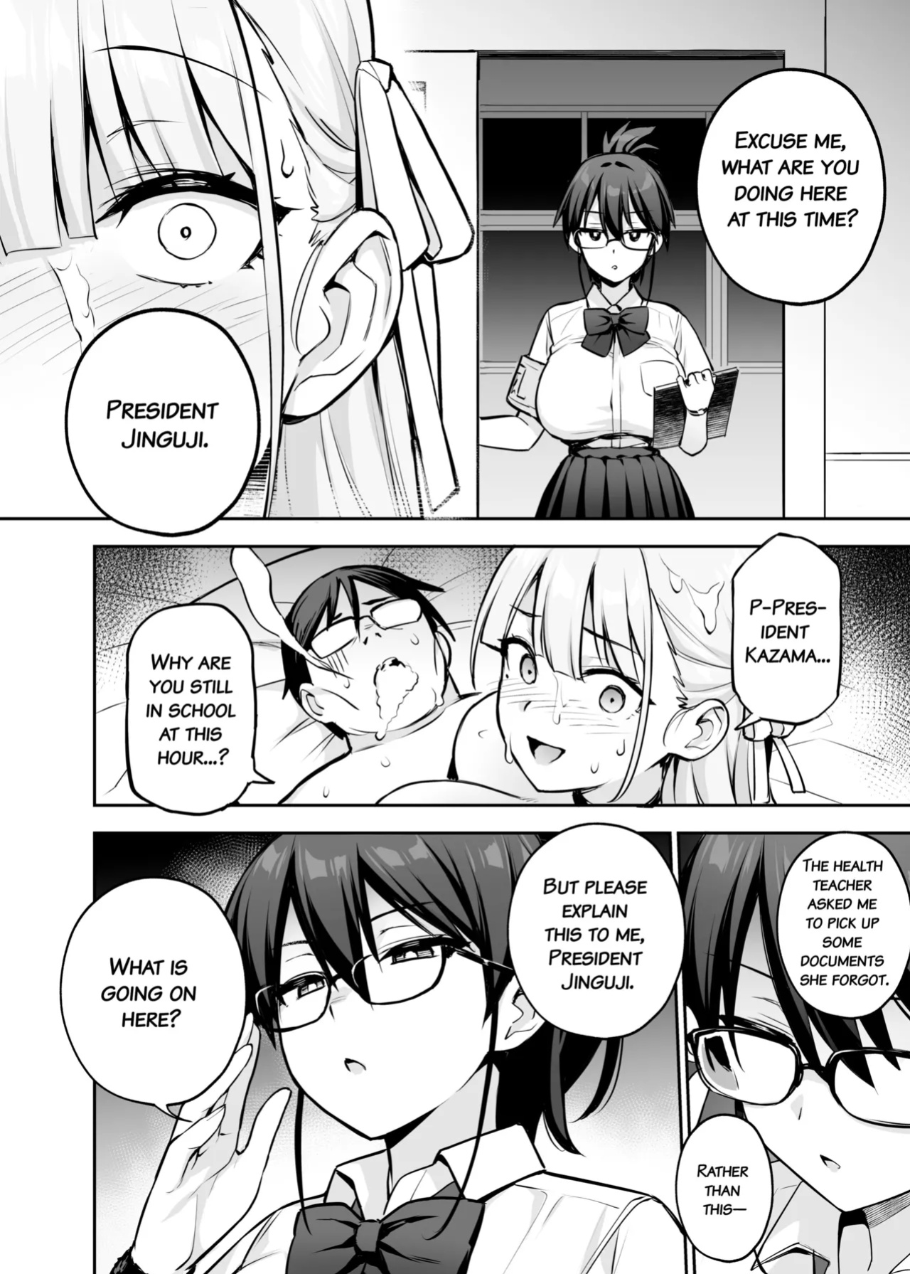 [TRY&Hougen Futari Shakai (Hougen)] Akogare no Seitokaichou ga Kyonyuu Sugiru Ken 2 | About the Beloved Student President's Huge Tits 2