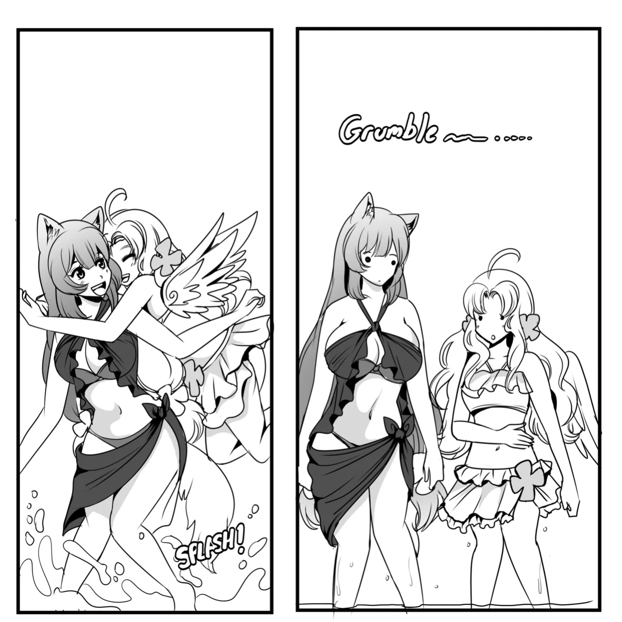 Raphtalia and Filo Beach Noms