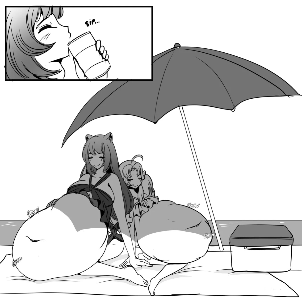 Raphtalia and Filo Beach Noms