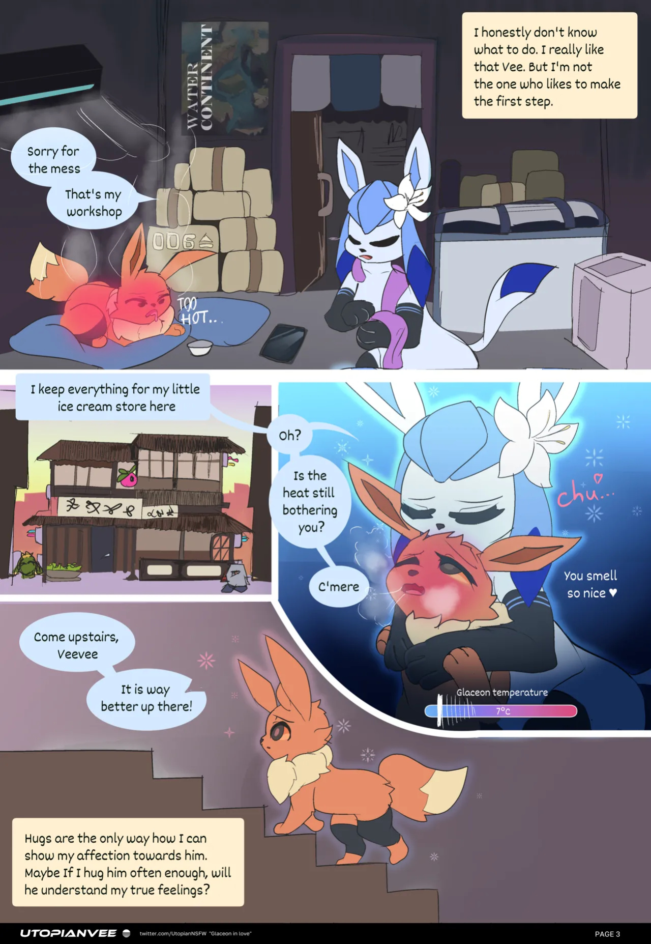 [UtopianVee] Glaceon in Love
