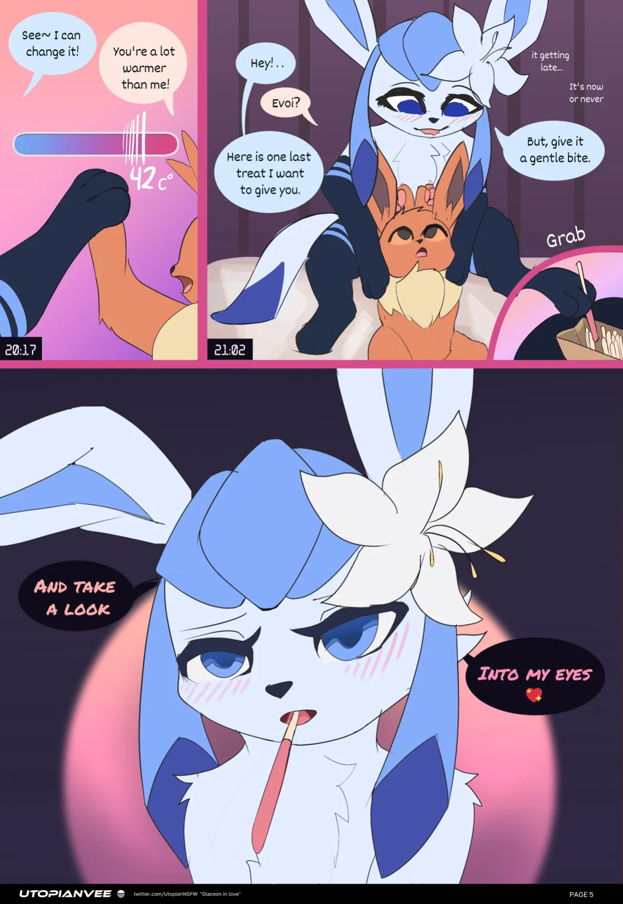 [UtopianVee] Glaceon in Love
