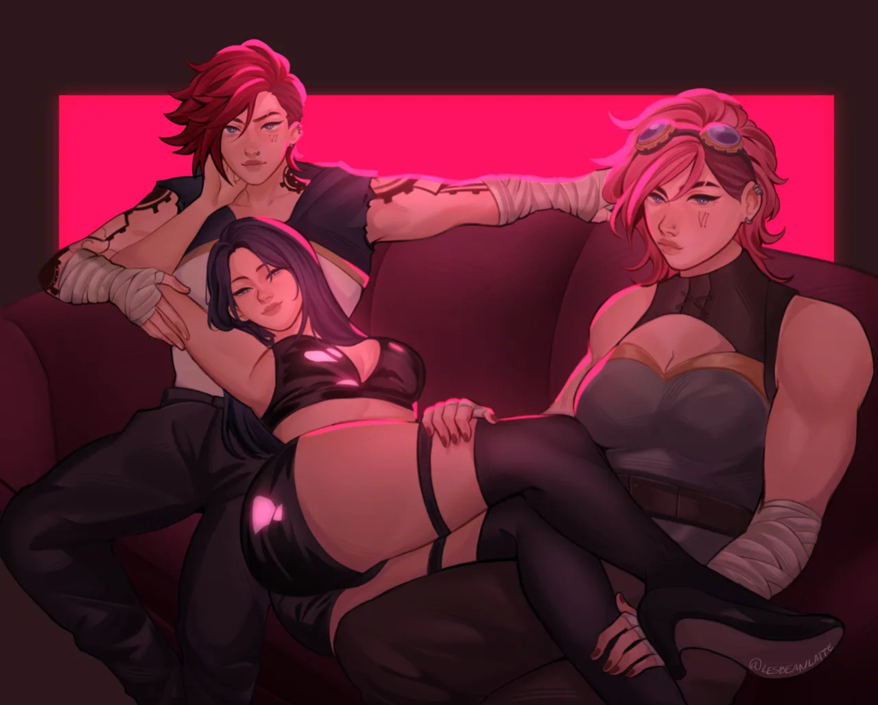 [Lesbeanlatte] CaitxVixVi / VixCaitxCait (Arcane: League of Legends)