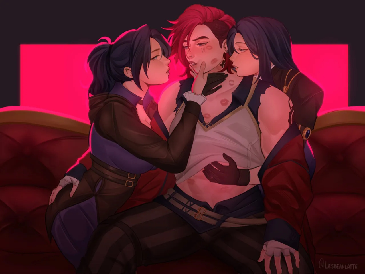 [Lesbeanlatte] CaitxVixVi / VixCaitxCait (Arcane: League of Legends)