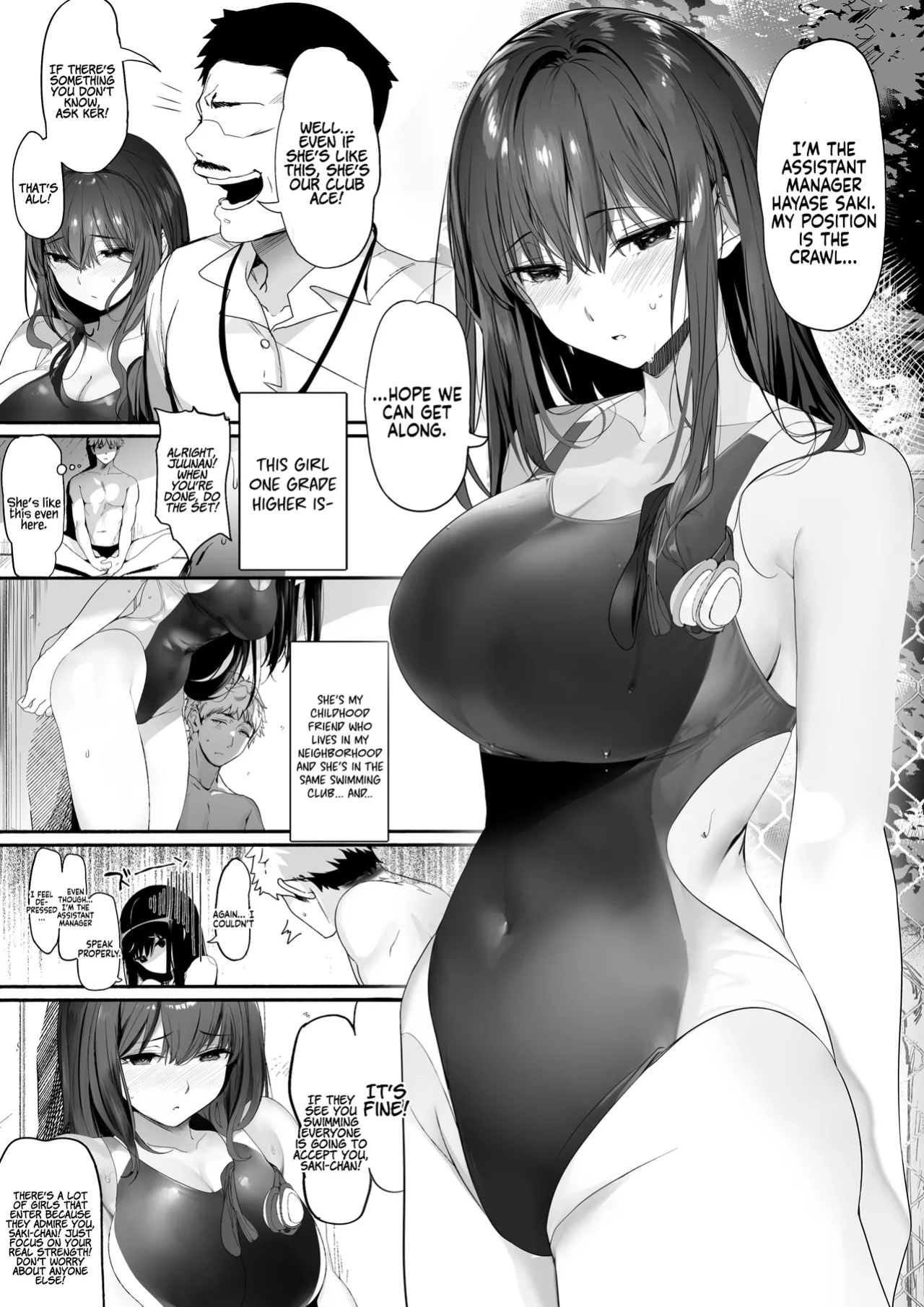 [Kansai Gyogyou Kyoudou Kumiai (Marushin)] Suieibu no Seisokei Osananajimi ga DQN ni Moteasobareru Ichibushijuu | The Whole Story of My Neat Childhood Friend in the Swimming Club Being Toyed With by a Dumbass [Coffedrug] [Satansoft]