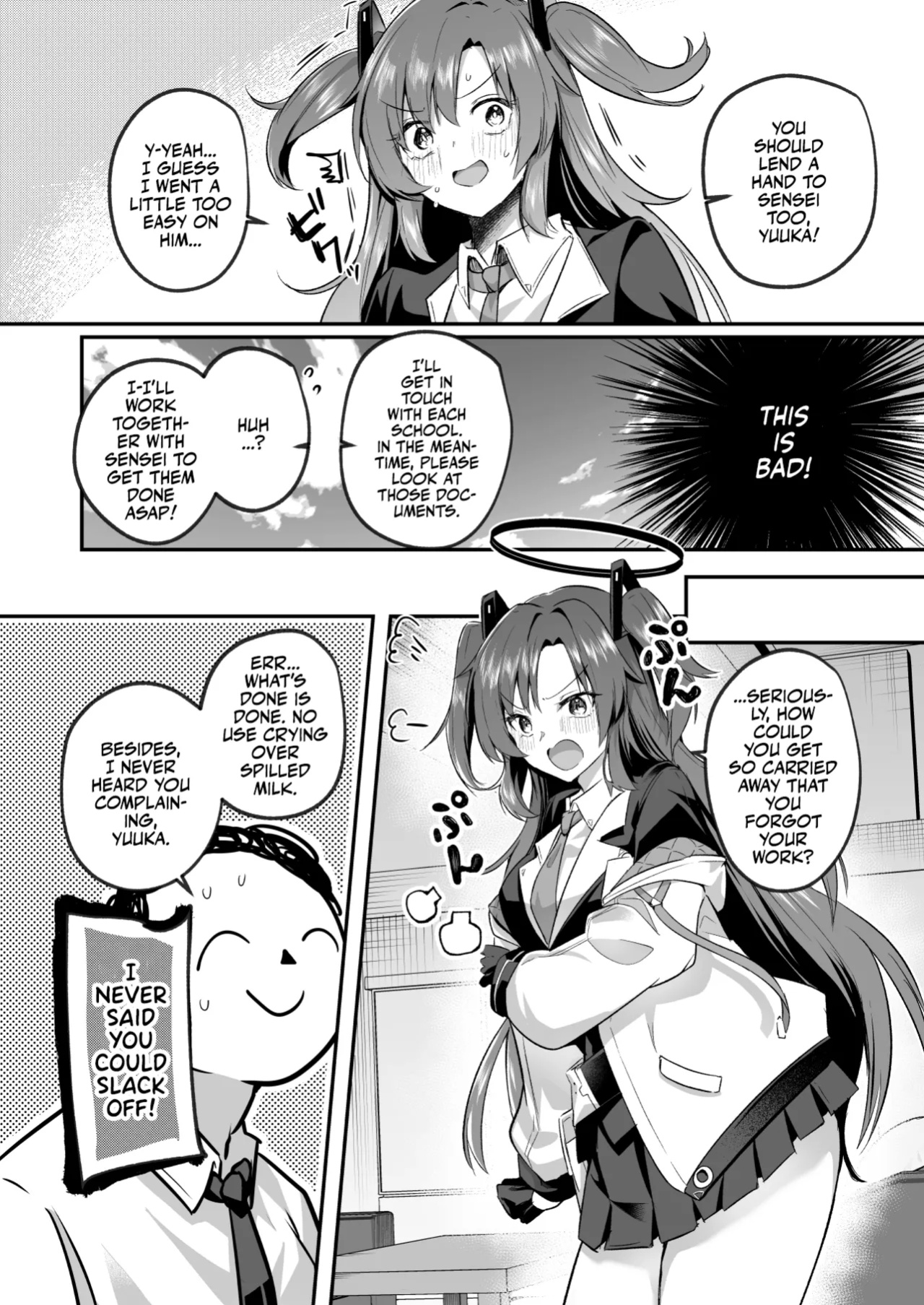[Kuusou Monochrome (Abi)] Muramura ga Osamaranai Yuuka wa Sensei o Osotte Shimaimashita - Mura Mura Yuuka Teacher Sexually Assault (Blue Archive) [Team Rabu2]