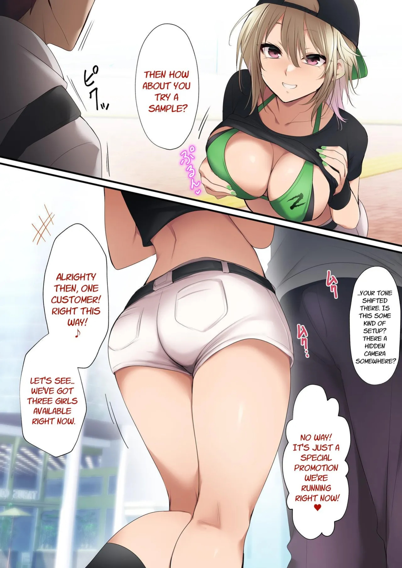 [HELLTER SKELTER (kaiga)] Kyanpengāru de jissen o tameshi-chū! Nantsugai no ko to shitaidesu ka? | Trying out the campaign girl! Which girl would you like to be with? [Selcouth]
