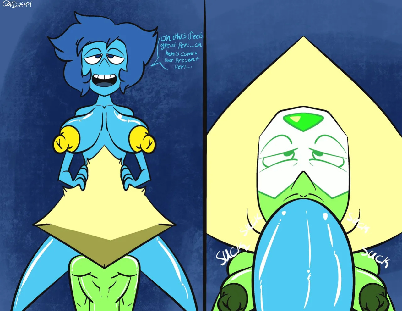 [Hick44NSFW] Lapis Lazuli x Peridot (Steven Universe)