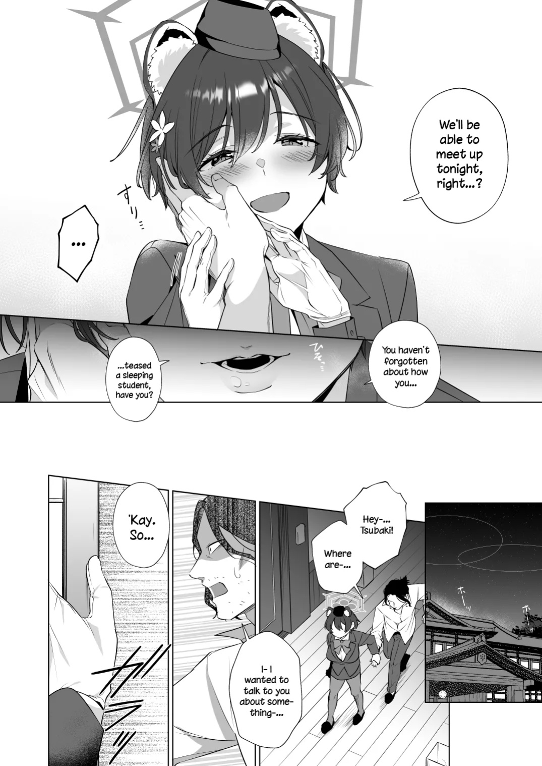 [Home Not Found (snhr, Fudisen)] Hontoni Watashi ga Neteru to Omotta? | Did You Really Think I Was Asleep? (Blue Archive)
