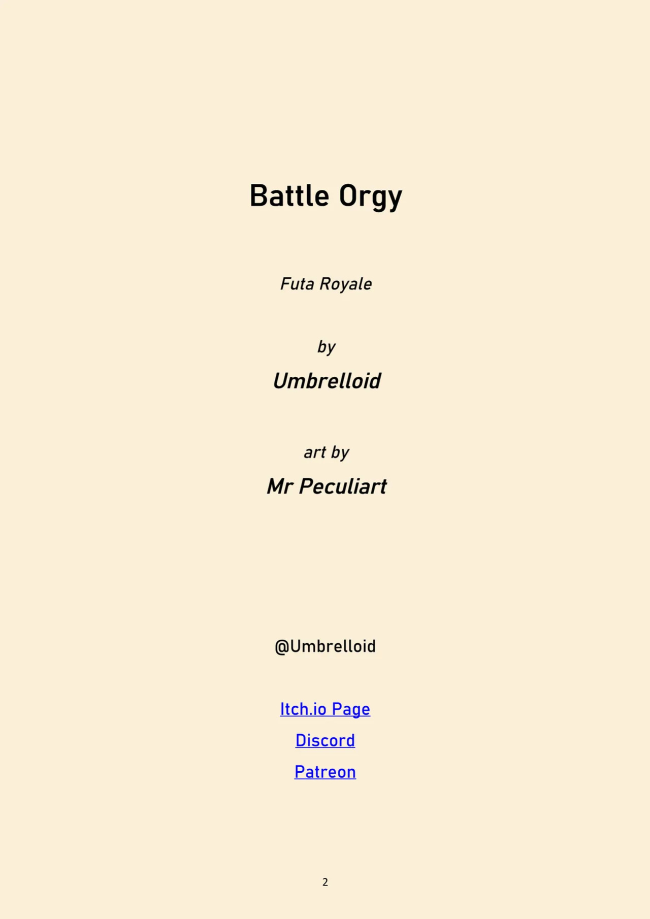 [Umbrelloid & Peculiart] Battle Orgy - Book 1