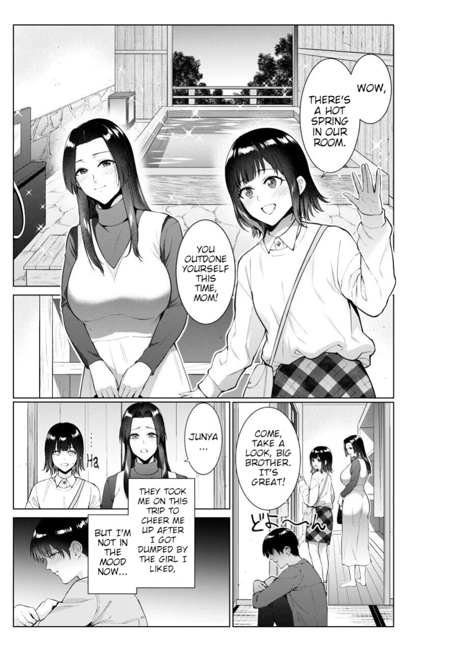 [Natsu no Oyatsu] Ryokan de Oyakodon | Sex with Mother and Sister at a Ryokan [Poranya]