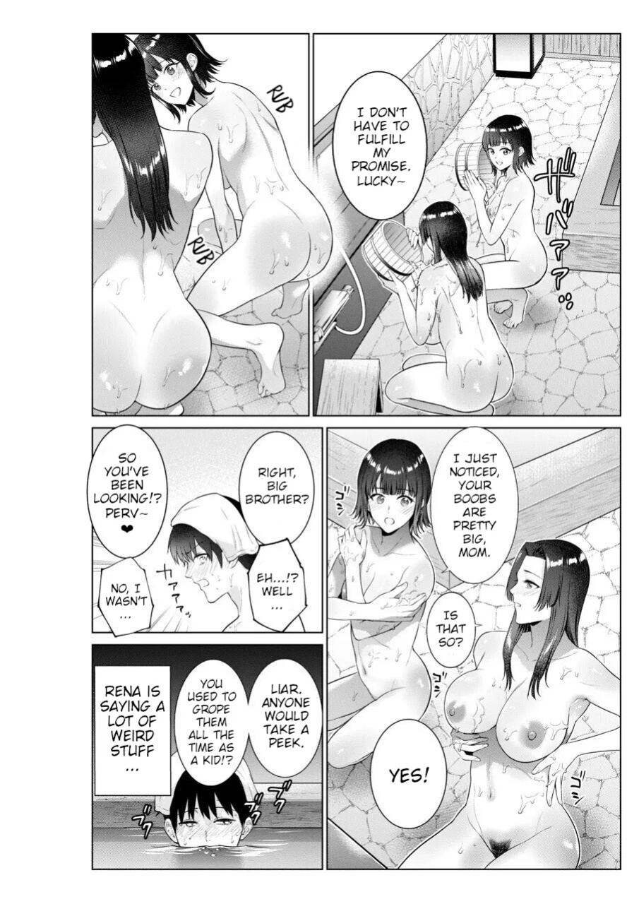 [Natsu no Oyatsu] Ryokan de Oyakodon | Sex with Mother and Sister at a Ryokan [Poranya]