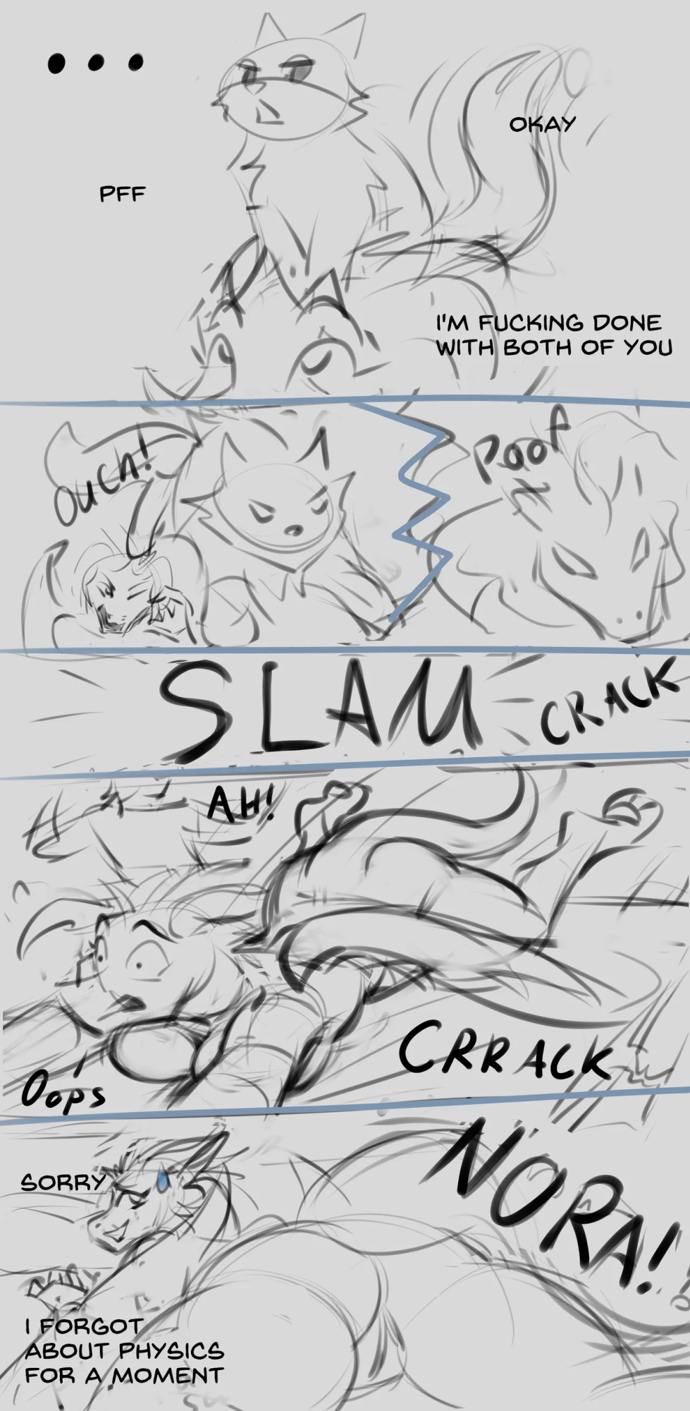 [NaiveTabby (Naive_tabby)] Reni/Nora/Keiren Comic (Twokinds Grayscale Experiment Comic) + Extas