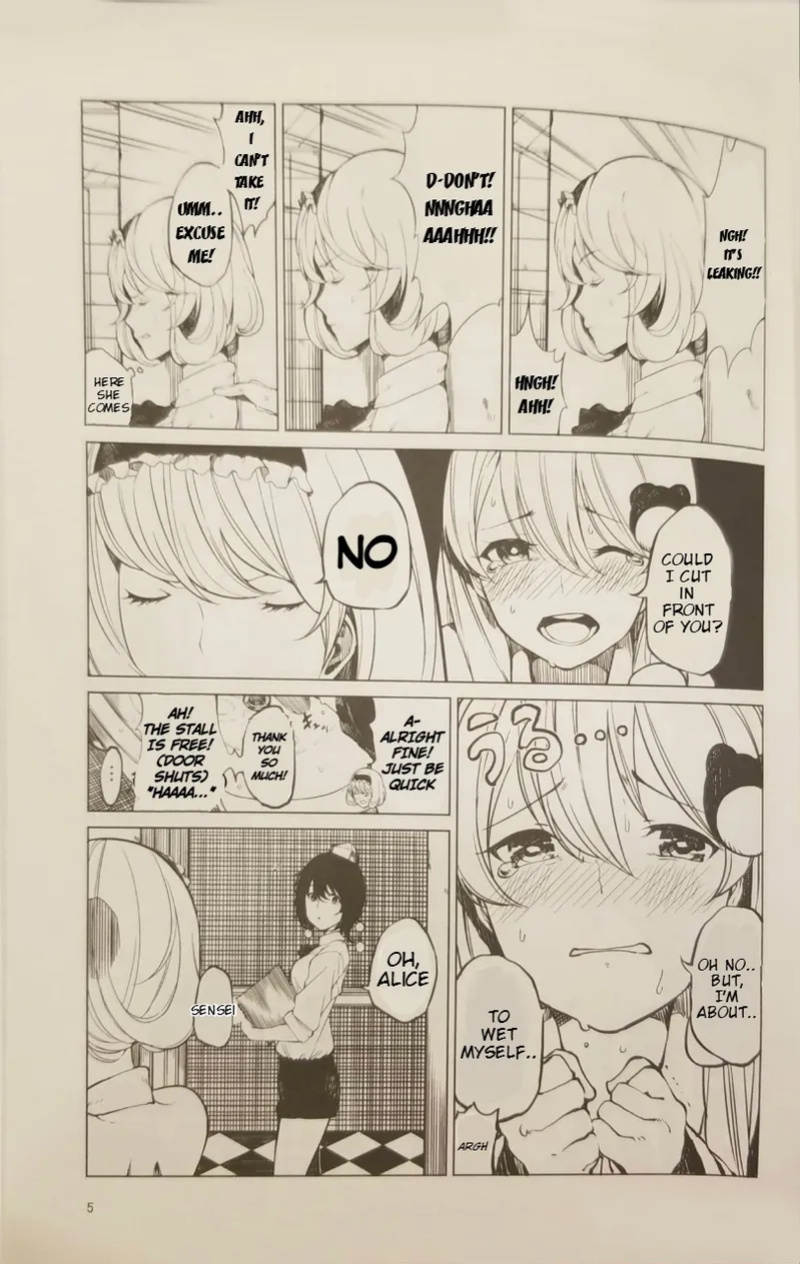 (Reitaisai 15) [Tukimi Atelier (KURUTSUKI)] Toilet ni Ikitai! Alice desu ga | I want to go to the bathroom! Alice version (Touhou Project) Re-edited