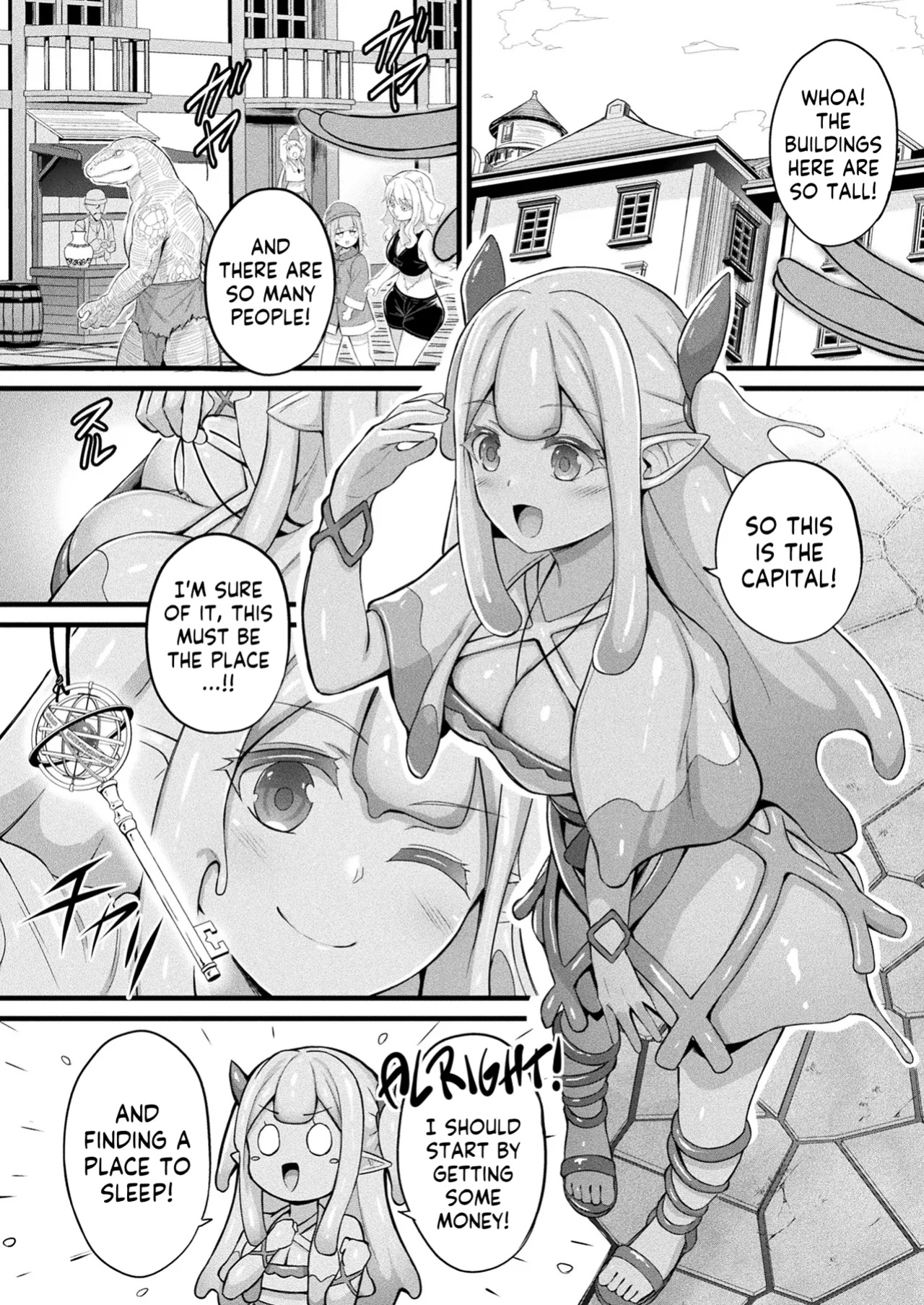 [COMIC Unreal 2025-04 Vol. 114 (Naitou Kirara)] Slime Ko Meruru no Ecchi na Oshigoto Chapter 1 [Kappasa]
