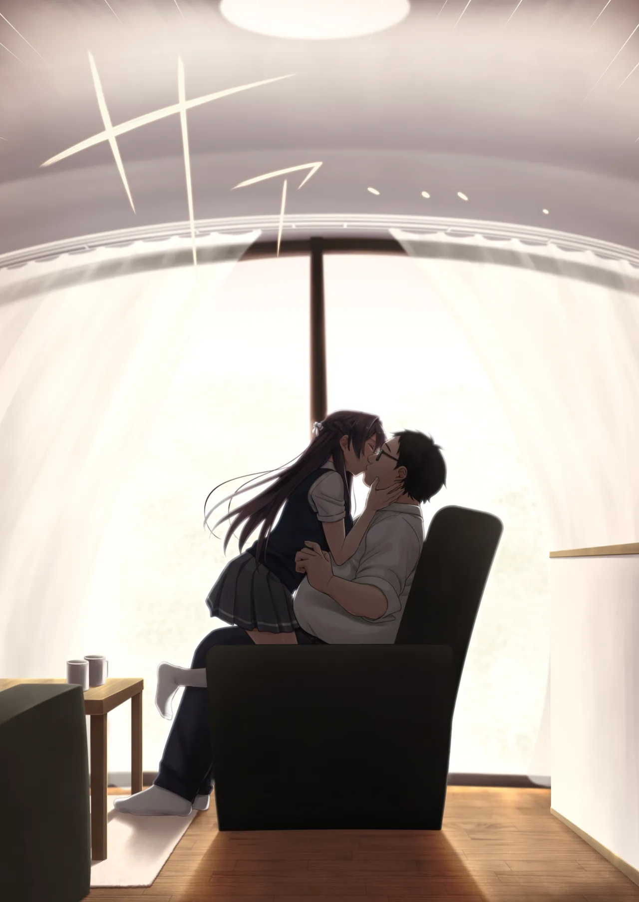 [Airy Socks (Mafuyu HEMP)] Musume no Class no Iinchou wa Papa ga Hoshii Rashii｜The Class President of My Daughter's Class Wants a Dad [Nishimaru]