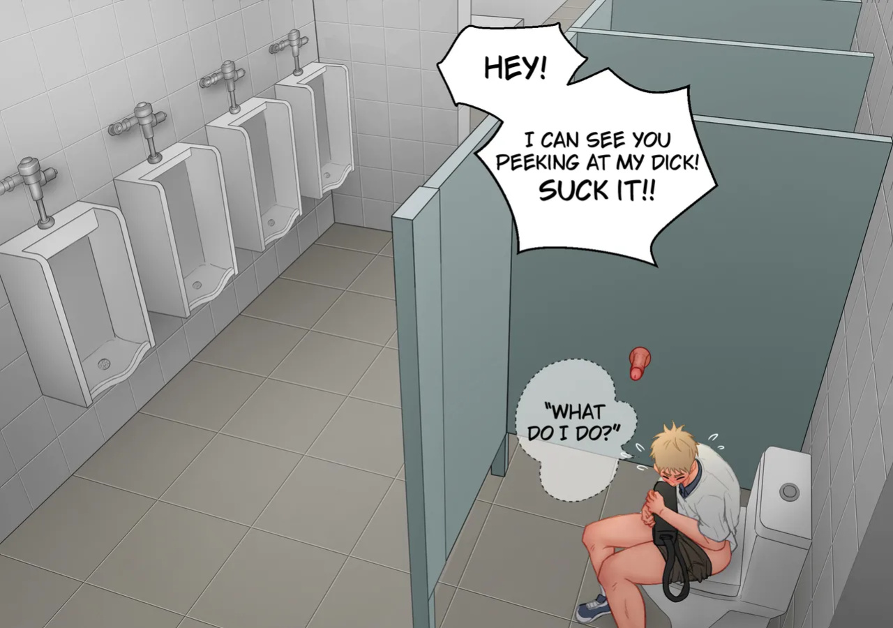 [Uoojun][Yaoi Short Comics][Public Toilet]