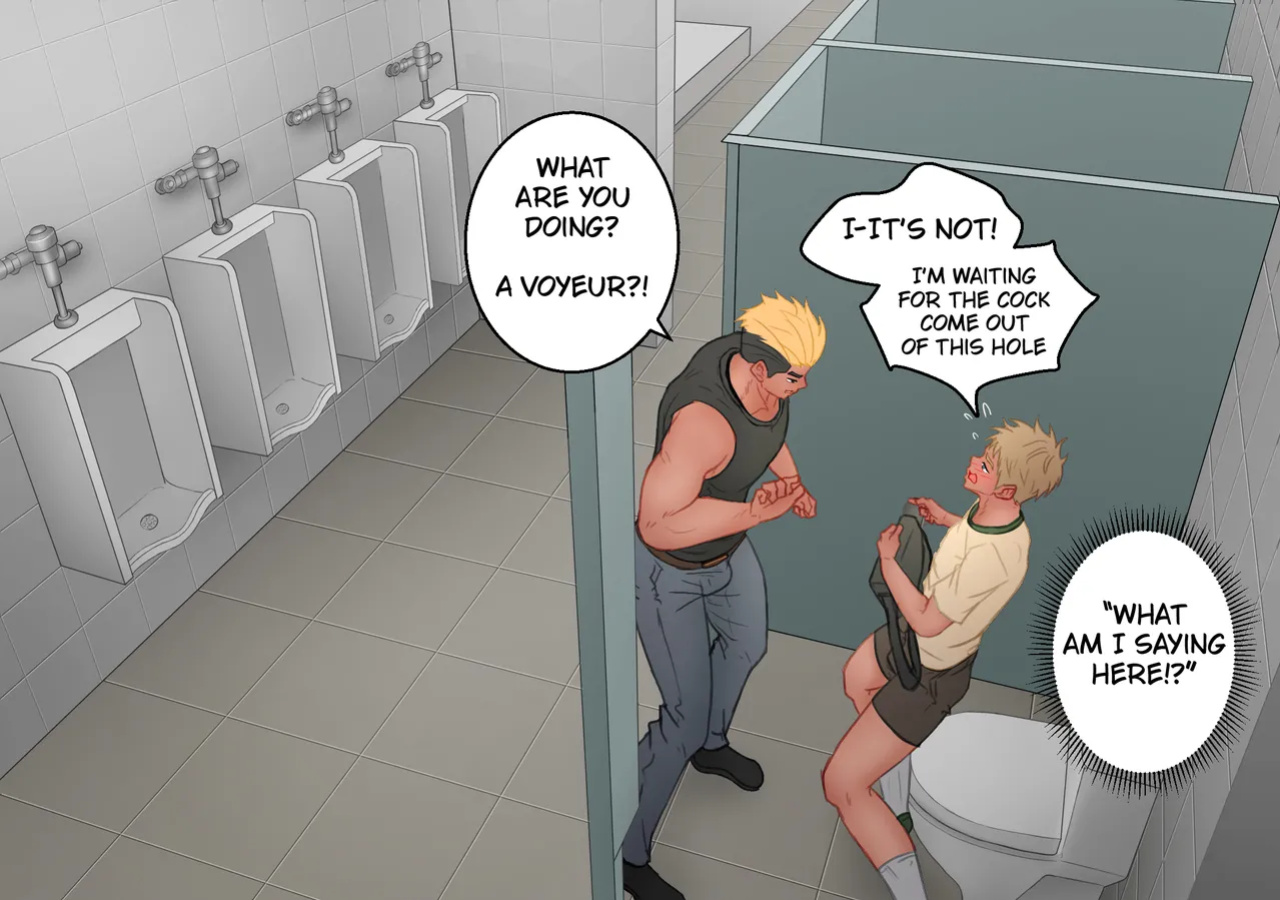 [Uoojun][Yaoi Short Comics][Public Toilet]