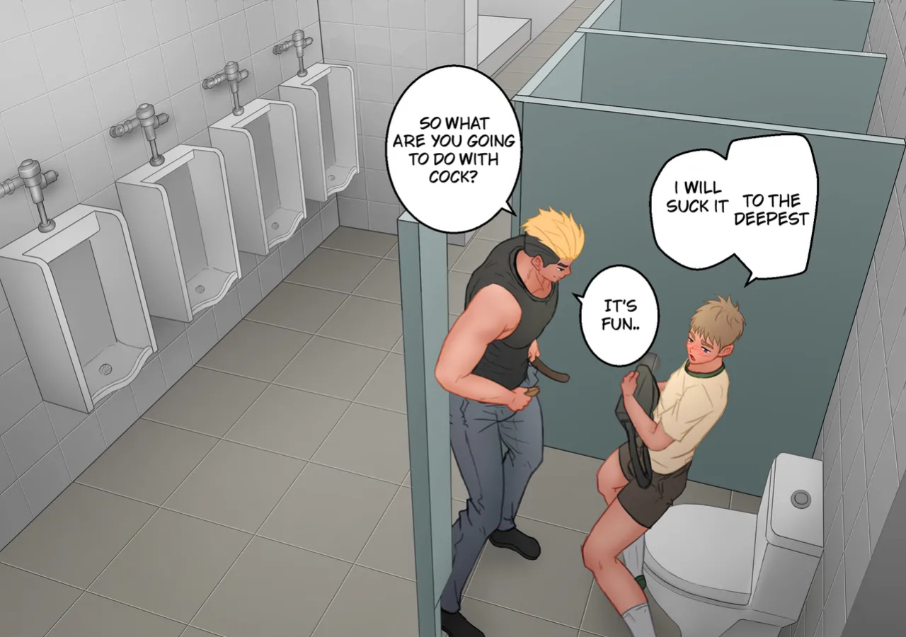 [Uoojun][Yaoi Short Comics][Public Toilet]