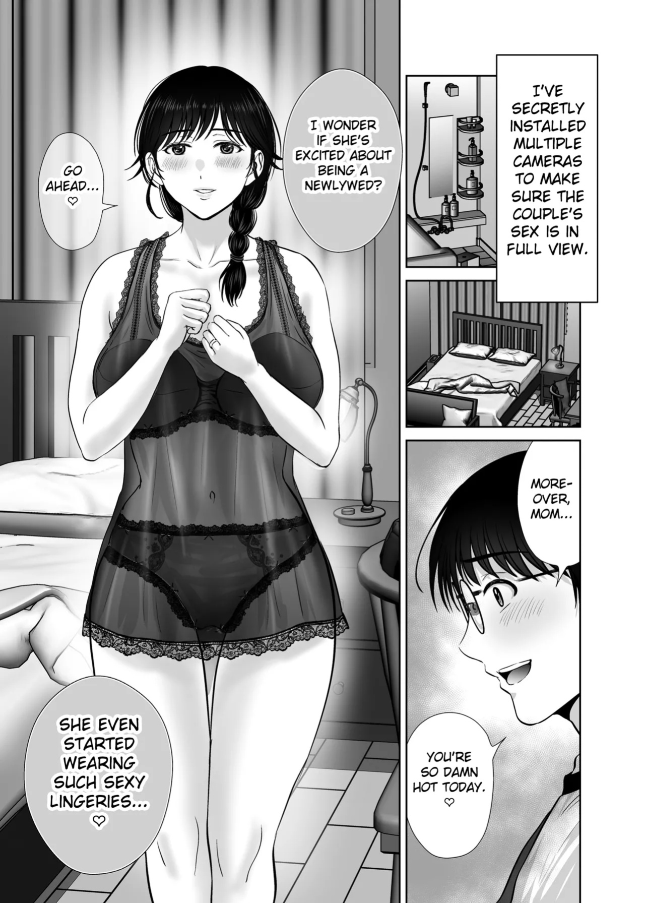 [Melon no Hoshiboshi (Hoshiduki Melon)] Kyonyuu Kaa-san ga Boku no Me mo Mae de 2 ~Bonyuu Mamire de Ikimakutta Hanashi~ (english) (Fated Circle)