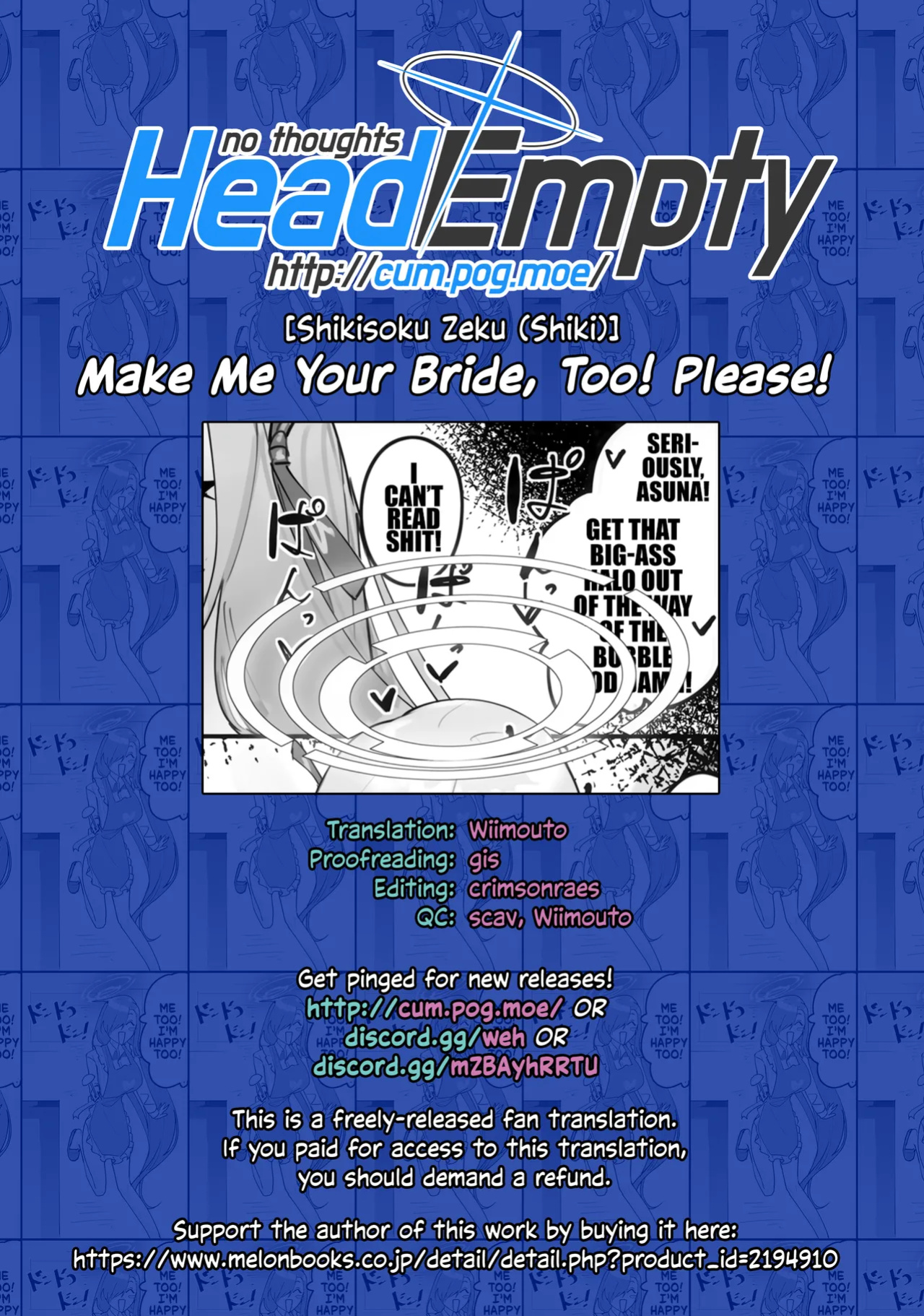 (C103) [Shikisoku Zeku (Shiki)] "Oyome-san" nii Shite Kure! | Make Me Your Bride, Too! Please! (Blue Archive) [head empty]
