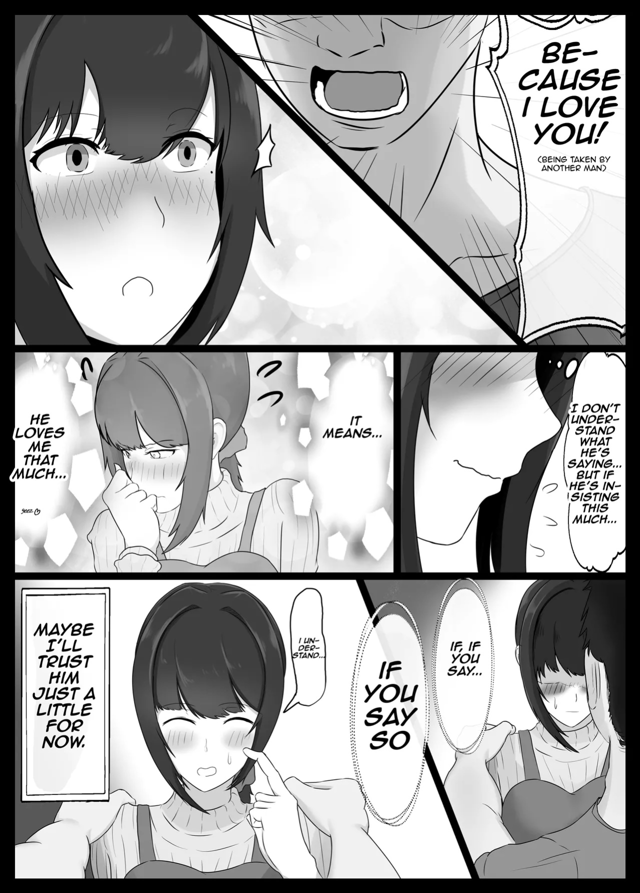 [Jadou Potato (Jakky)] Netorase Suki no Otto no Tame ni Shutsuen no Otoko-tachi to Warikiri Ecchi Suru kedo Karada o Kitaeta Chara Otoko no Chouzetsu Tech de Mesu no Honnou o Shigeki Sarete Gomu Nashi Nakadashi Sarechau Ue ni Netorareta Hitozuma-san | A m