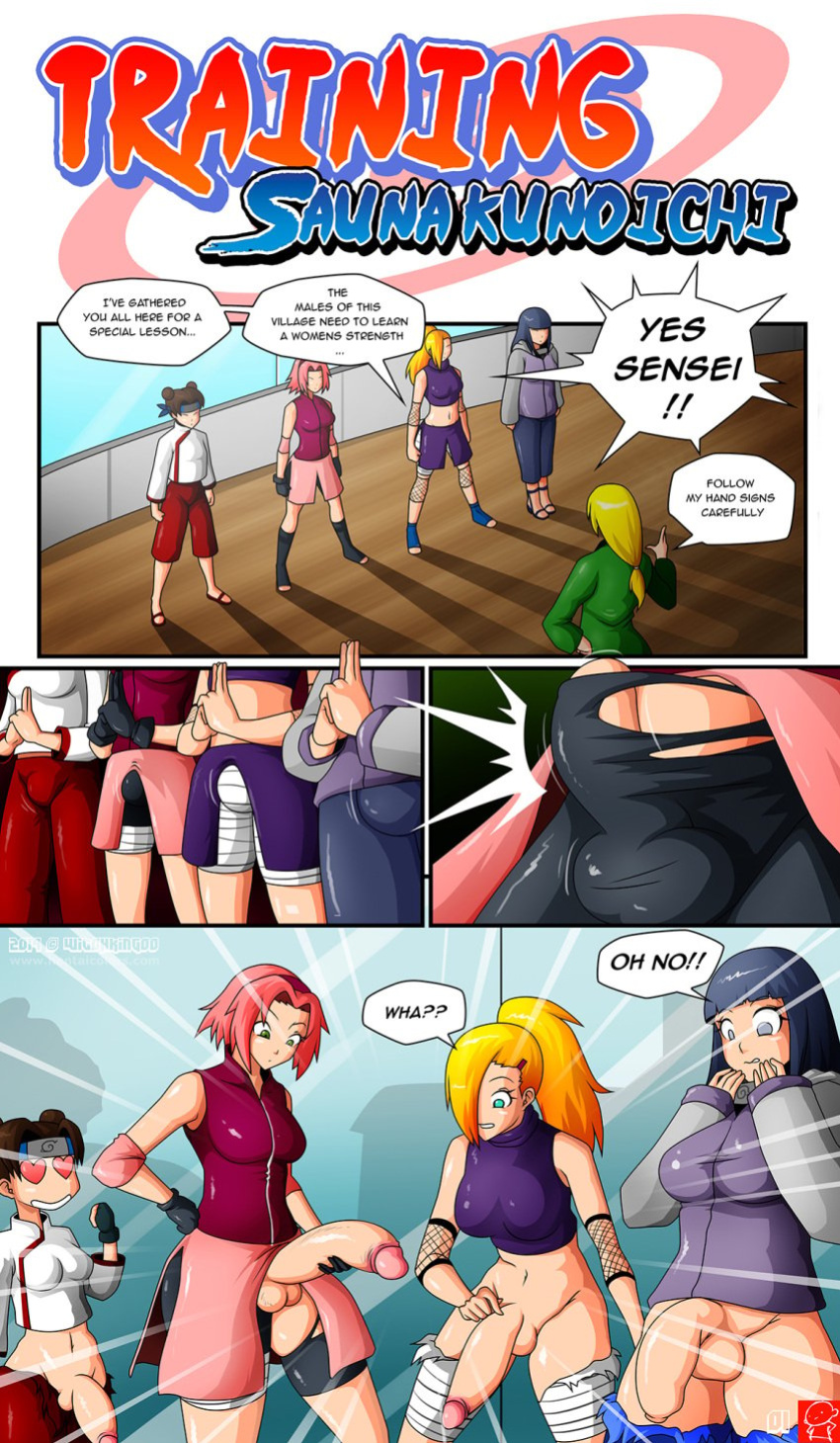 Sauna fun with Naruto gamg