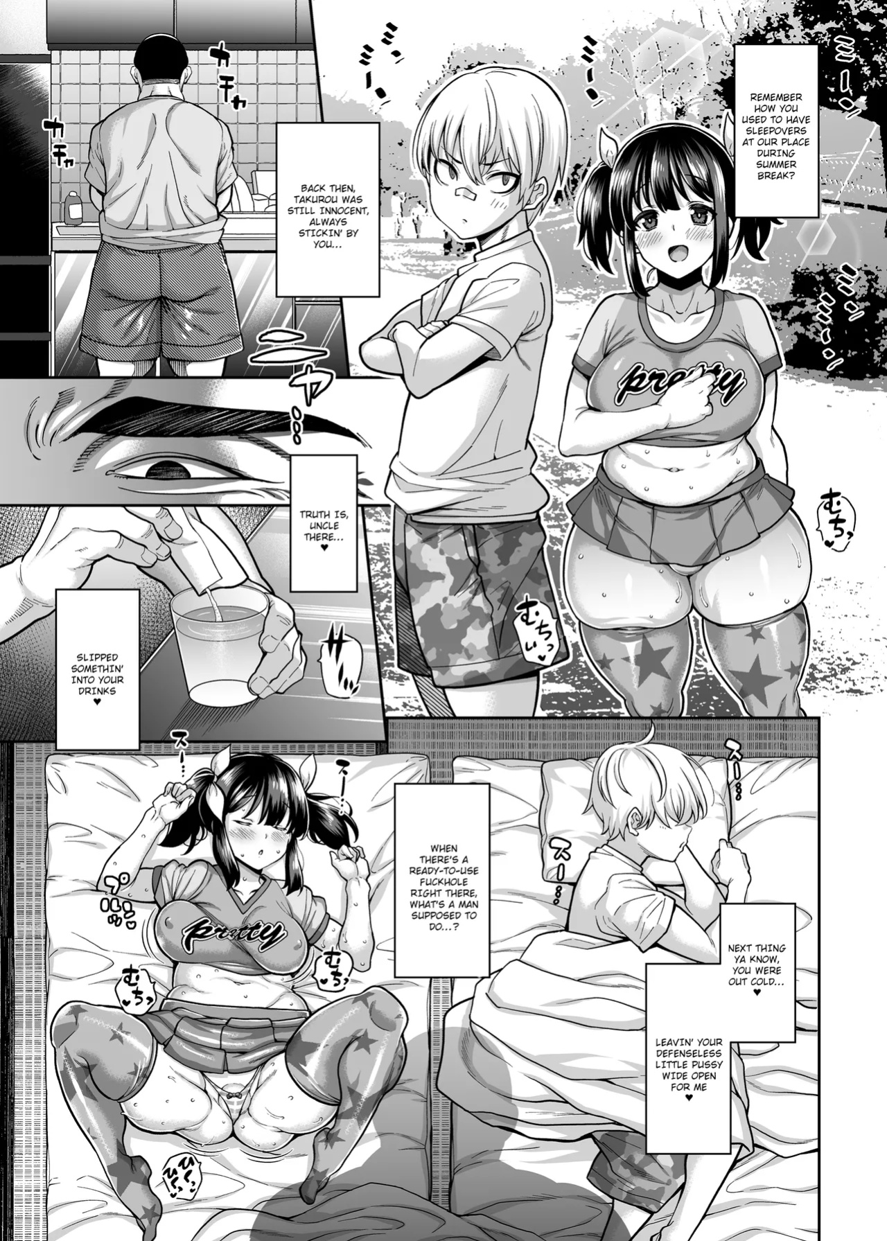 [Tanuking Sleep (Drachef)] Oyaji no Nikubou de Yogarimakutteita Osananajimi | My Childhood Friend Was Moaning From A Penis That Wasn't Mine