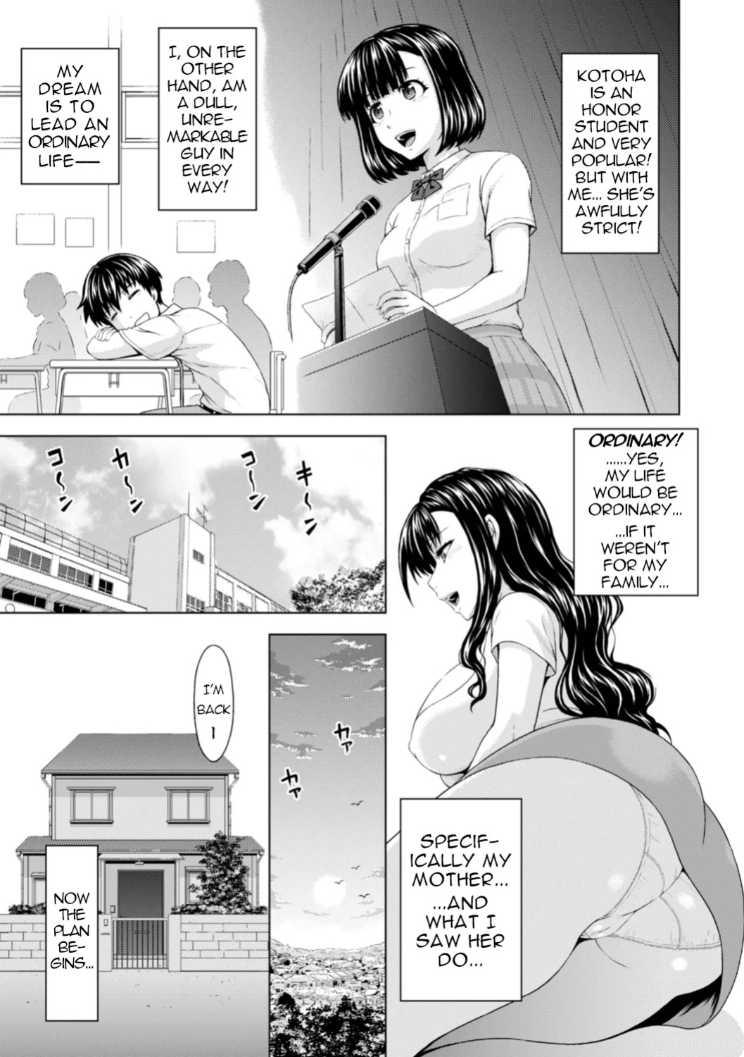[Mahiruno Kagerou] Honjitsu mo Haha to Imouto no Choukyou Hiyori | Another Good Day to Train my Mother and Little Sister Ch. 1 [menospeaknihongo]