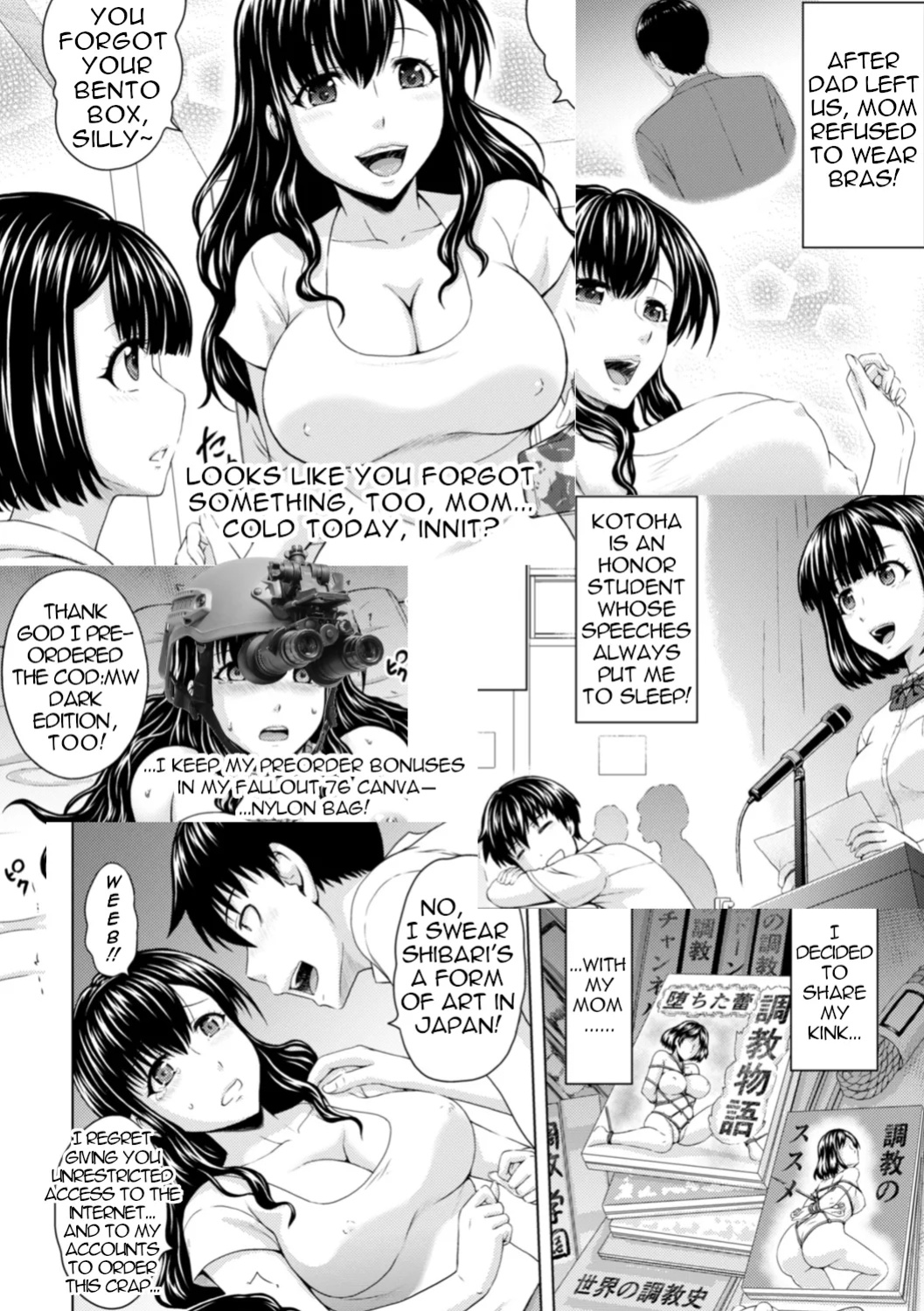[Mahiruno Kagerou] Honjitsu mo Haha to Imouto no Choukyou Hiyori | Another Good Day to Train my Mother and Little Sister Ch. 1 [menospeaknihongo]