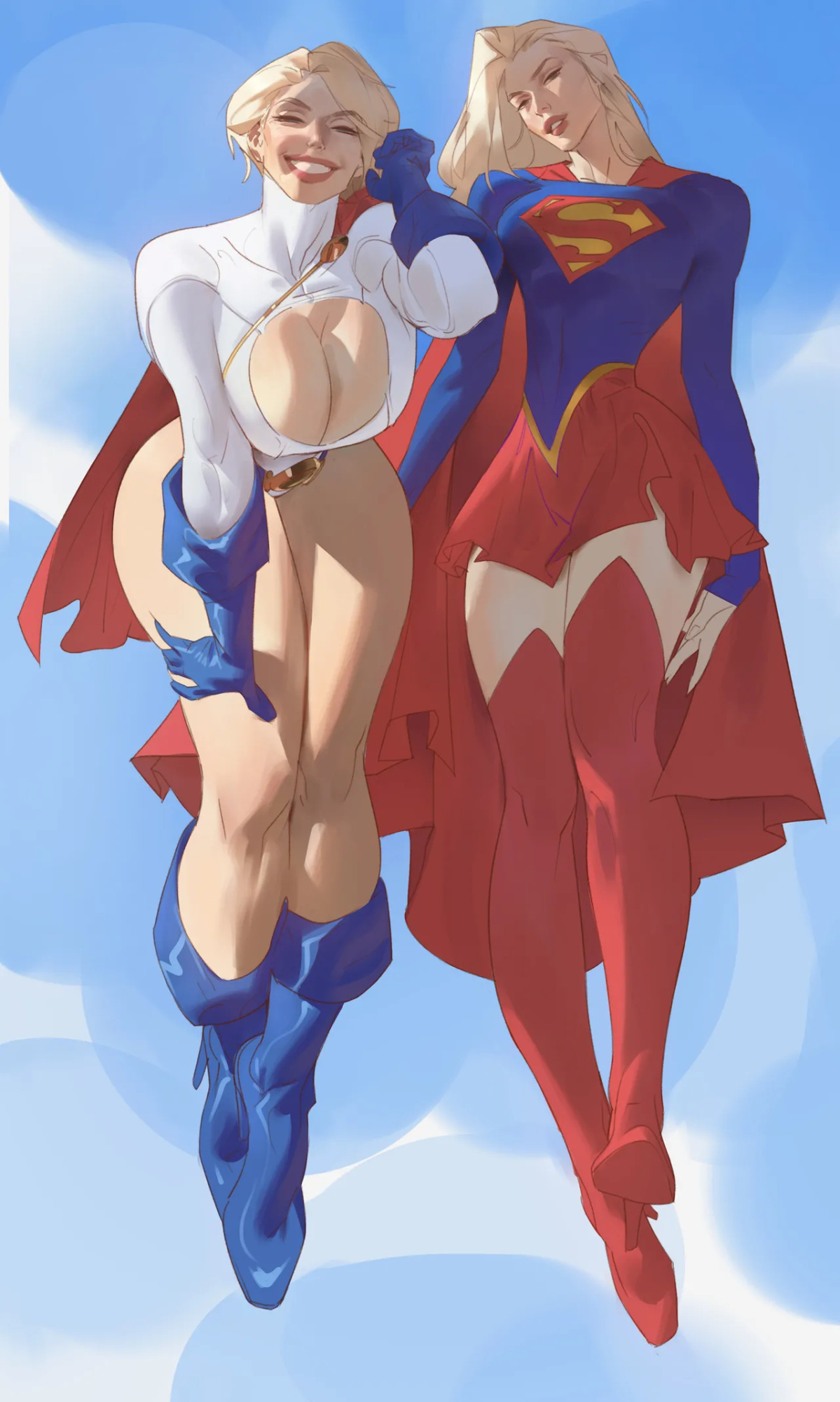 [Saigalisk] Power Girl & Supergirl Tag-team!