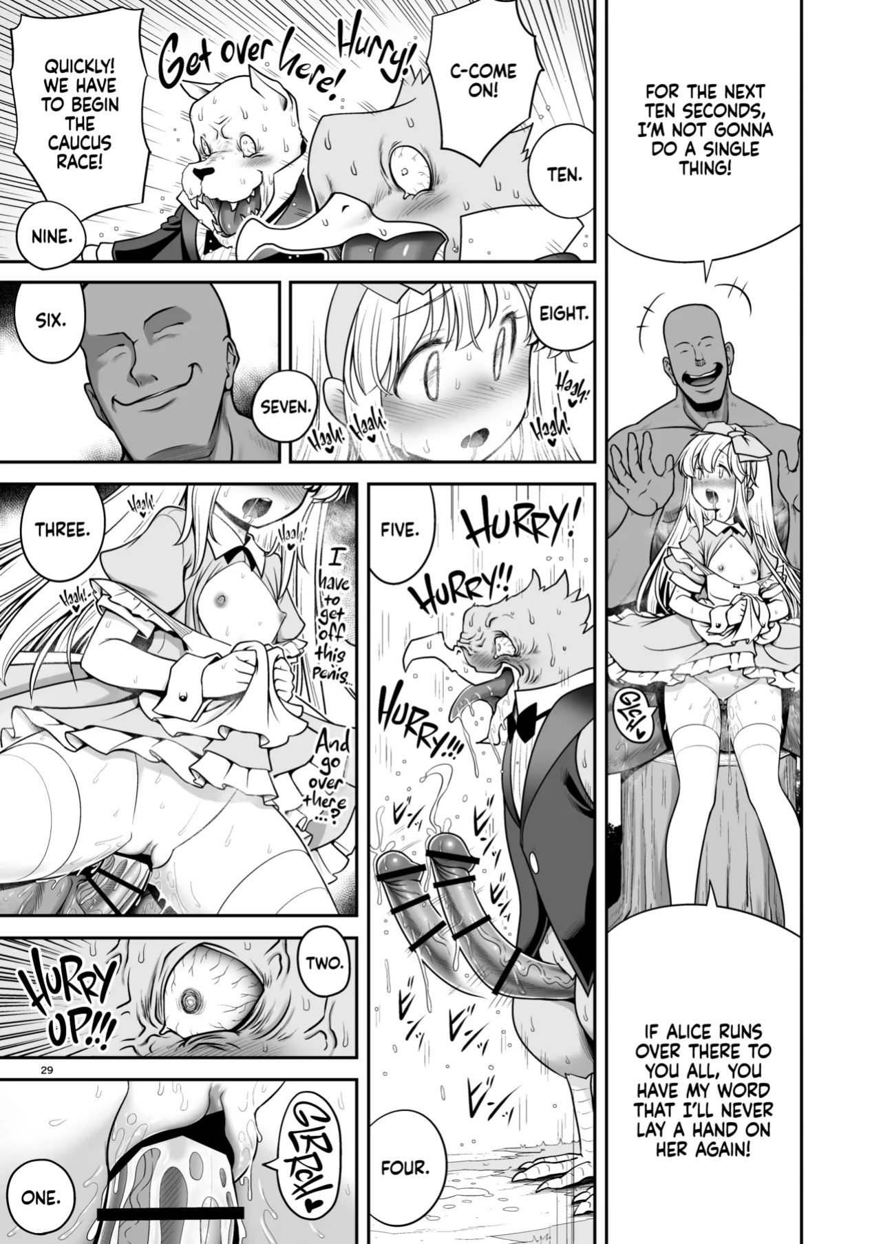 [Yosutebito na Mangakaki (Tomoki Tomonori)] Monogatari Dori ni shika Ugokenai Alice-tachi wa Ikurademo Ecchi na koto Yaritai Houdai | Having My Way With Alice and Friends Because They Can Only Move According To The Picture Book Storyline! (Alice in Wonder