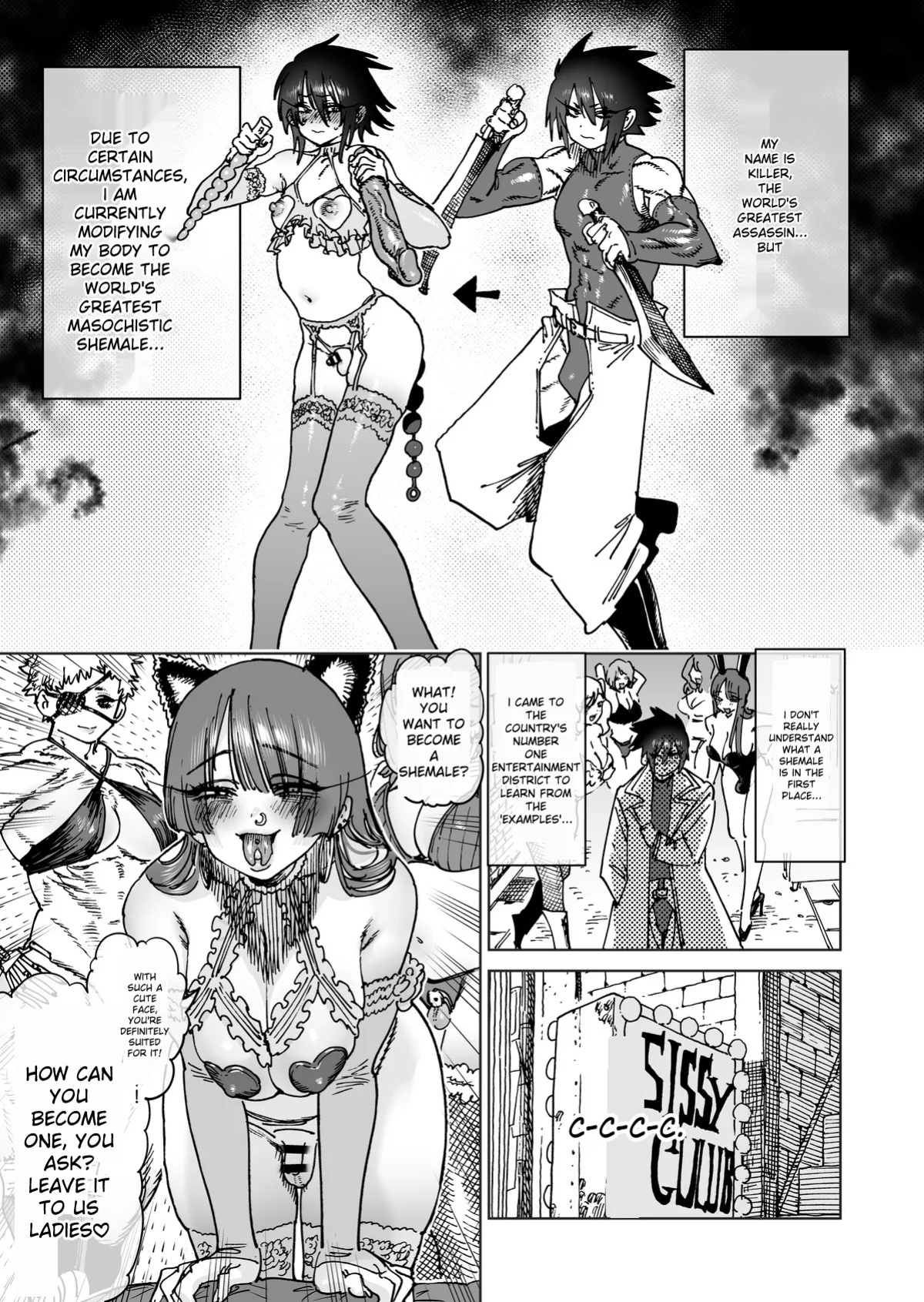 [Horieros] "The Strongest Assassin's self-feminization into a fallen shemale" 1-11 [Rough English]