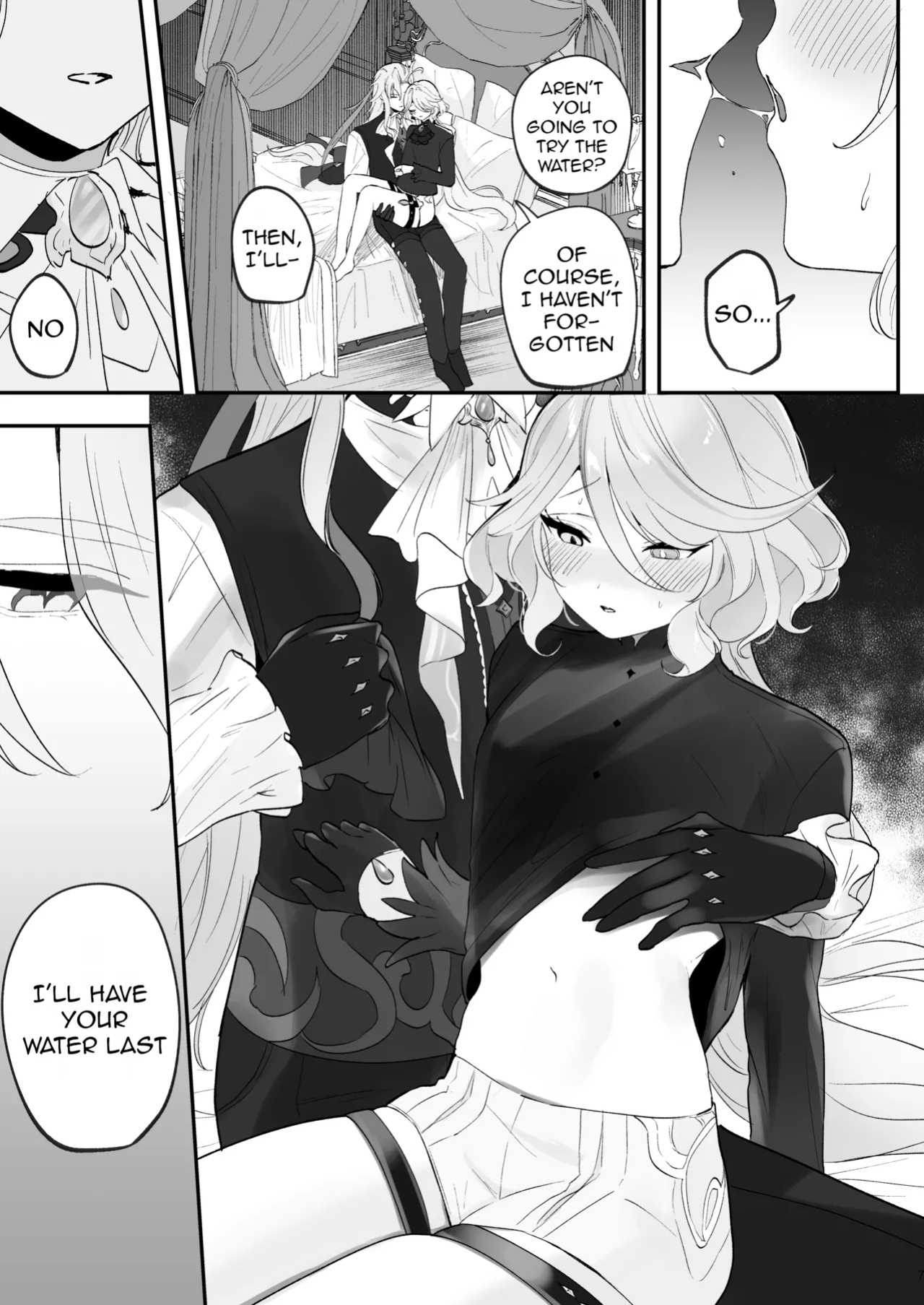 [STRAWBERRY SLIME EXHIBITION (Ichigono Rei)] Mizu wa Saigo ni Itadakou - I'll Have the Water Last (Genshin Impact) [isredash]