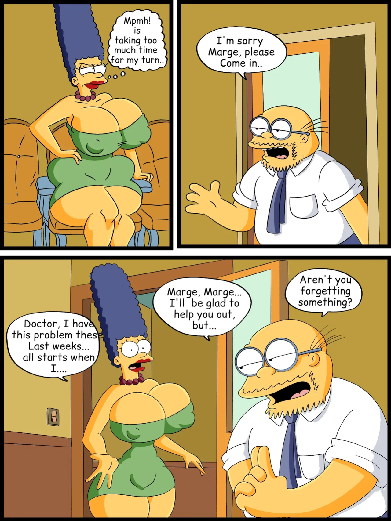 10th anniversary redraw marge's underwear comic