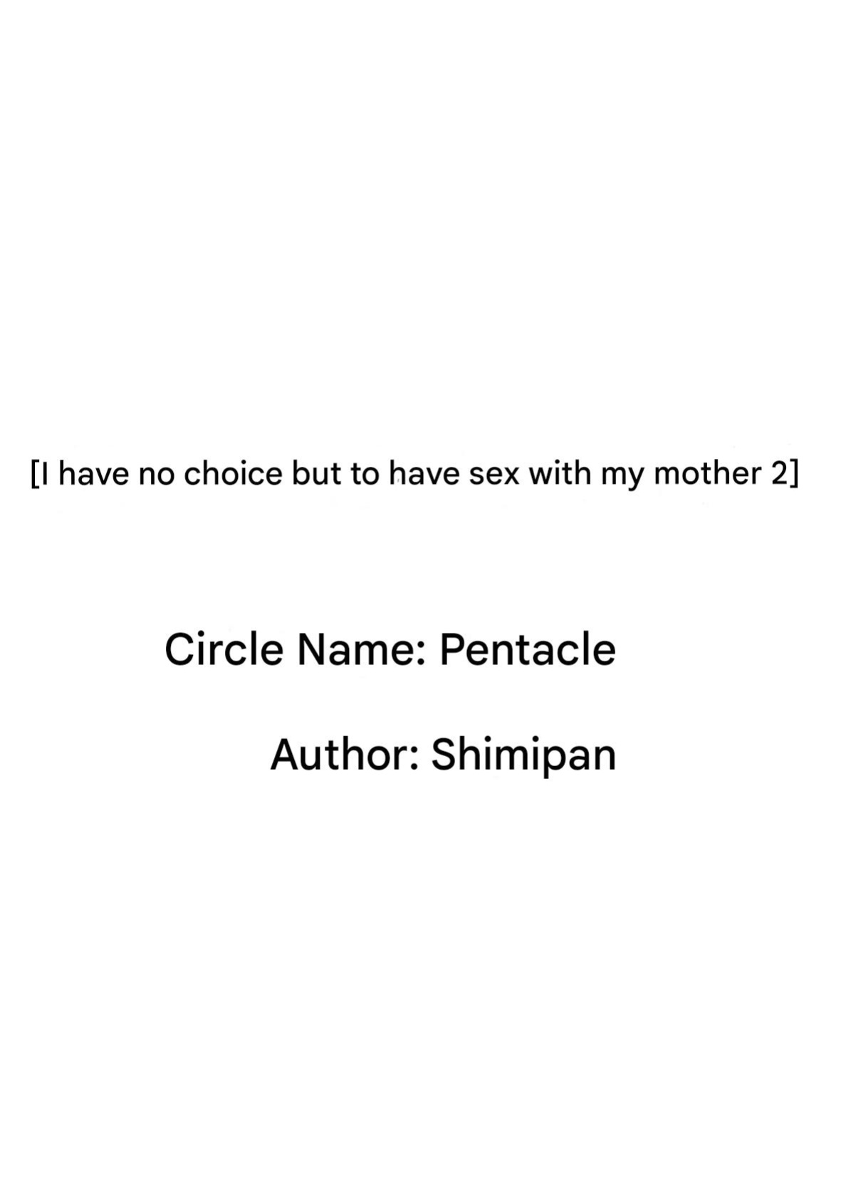 [Pentacle (Shimipan)] Shikatanaku Kaa-chan to Sex Shimasu 2 - I Have No Choice But to Have Sex with My Mother 2 [DarklordMTLs]