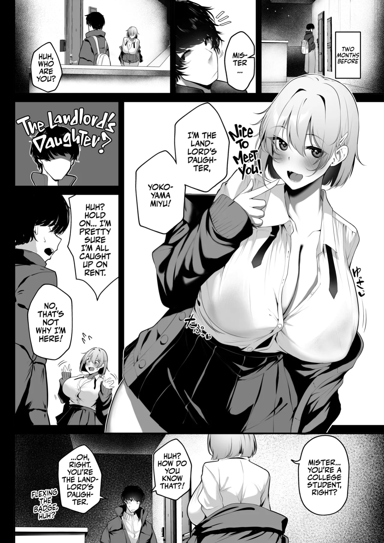[Sakyu Syogun (Ksyum)] Ooya no Musume no Kyonyuu Gal ni Benkyou Oshietara Ecchi Shite Kureta Hanashi | The Landlord's Big-Tittied Gyaru Daughter Lets me have Sex in Exchange for Private Lessons! [Team Rabu2]