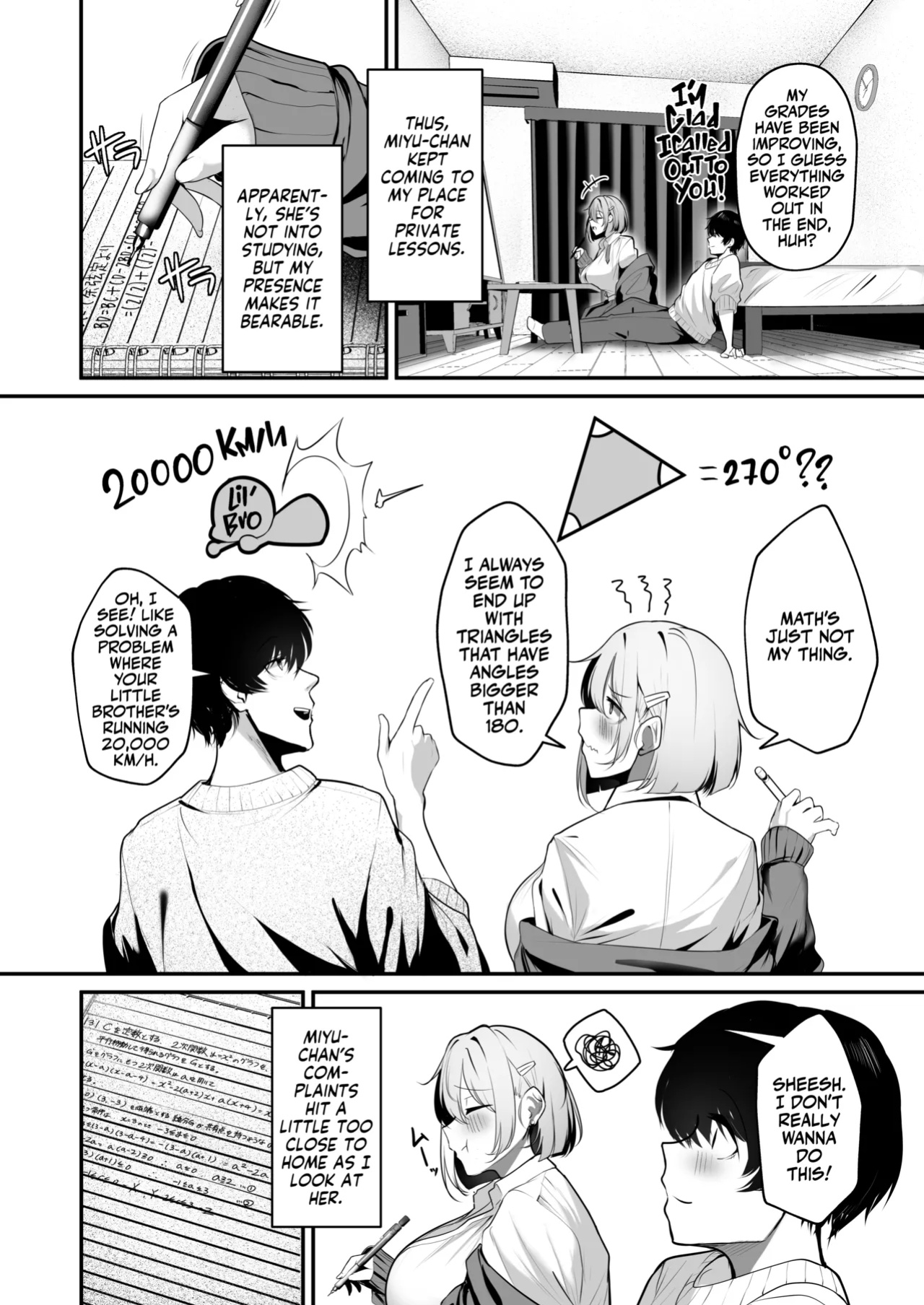 [Sakyu Syogun (Ksyum)] Ooya no Musume no Kyonyuu Gal ni Benkyou Oshietara Ecchi Shite Kureta Hanashi | The Landlord's Big-Tittied Gyaru Daughter Lets me have Sex in Exchange for Private Lessons! [Team Rabu2]