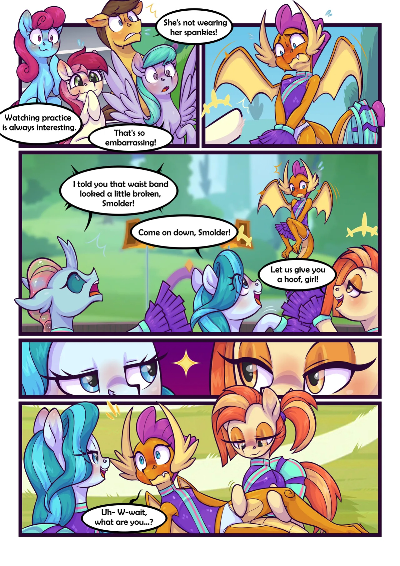 [Moonseeker (SketchySkylar)] Smolder's Cheerleading Initiation
