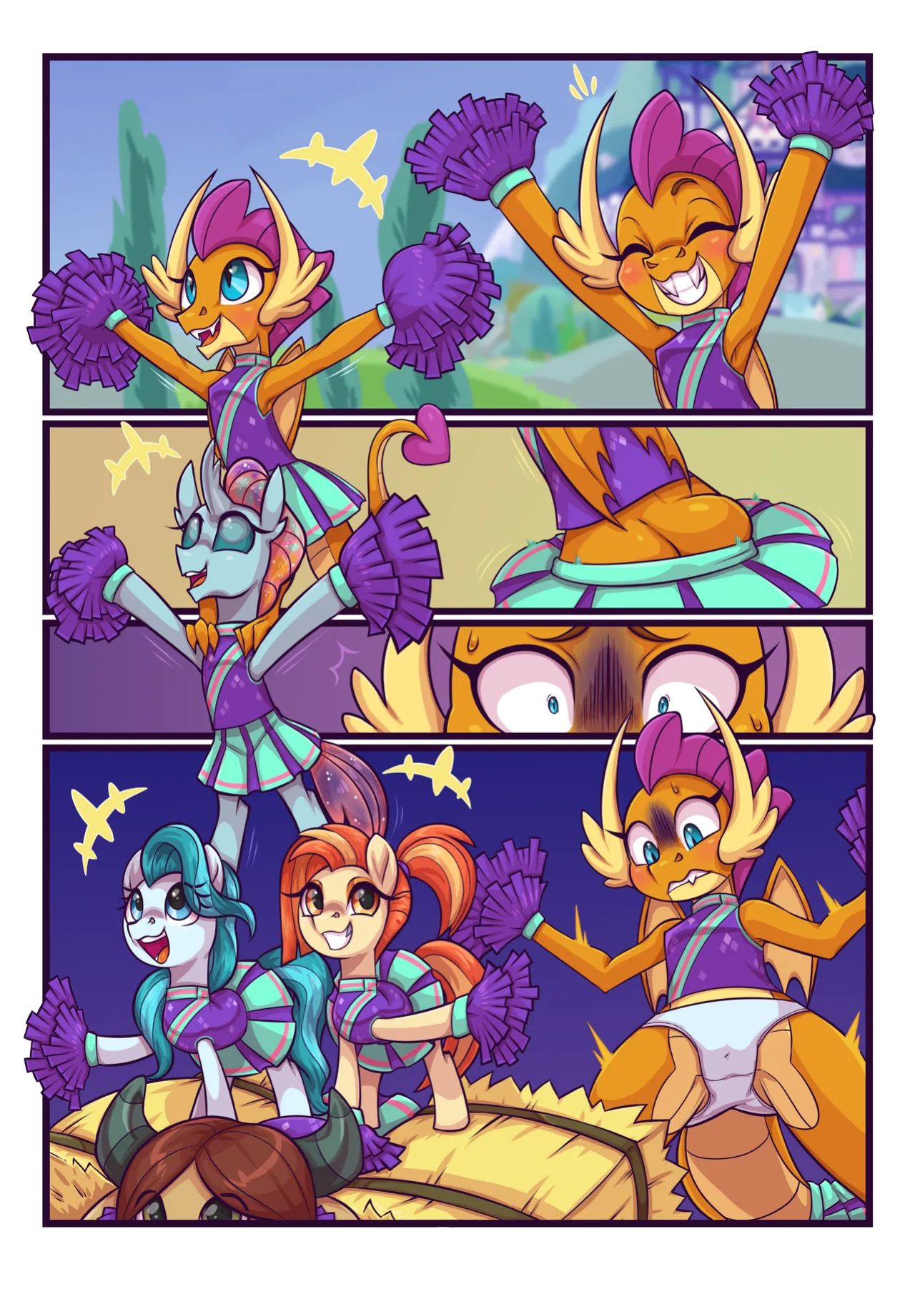 [Moonseeker (SketchySkylar)] Smolder's Cheerleading Initiation