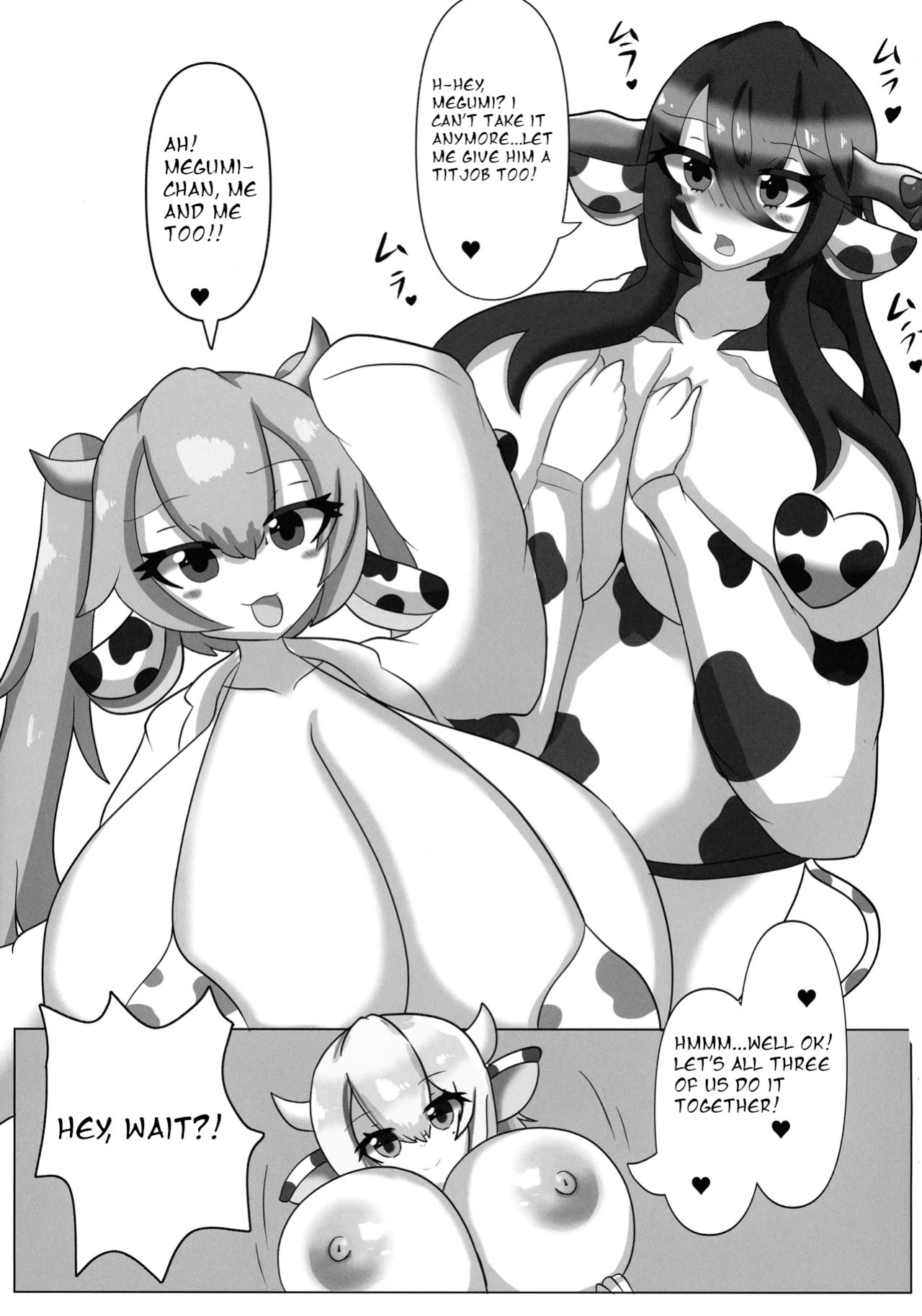 [Mellowsanchi (Amakaze Mellow)] HaraUshi Haramasete sukue Shounen to Nana-ri no Bakunyuu Ushiko