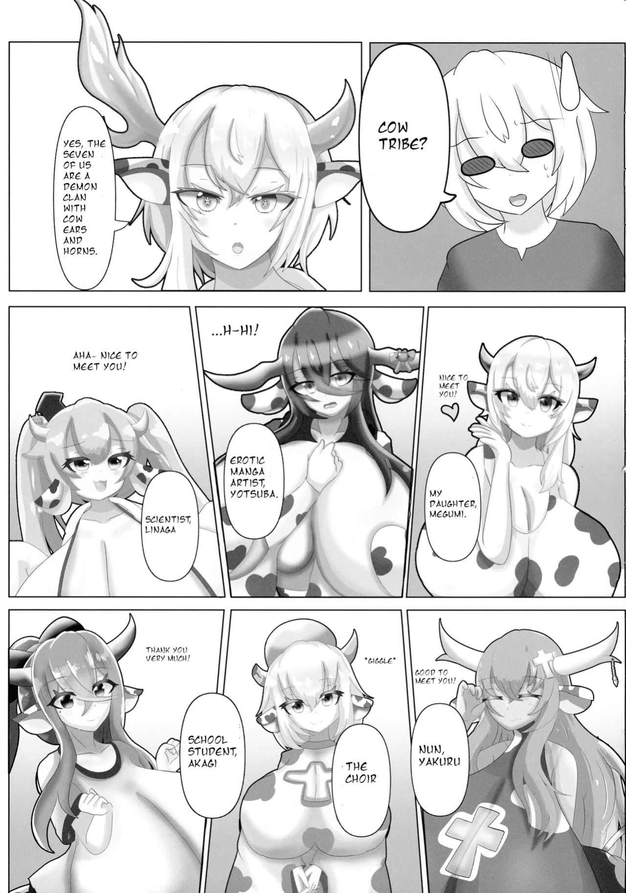 [Mellowsanchi (Amakaze Mellow)] HaraUshi Haramasete sukue Shounen to Nana-ri no Bakunyuu Ushiko