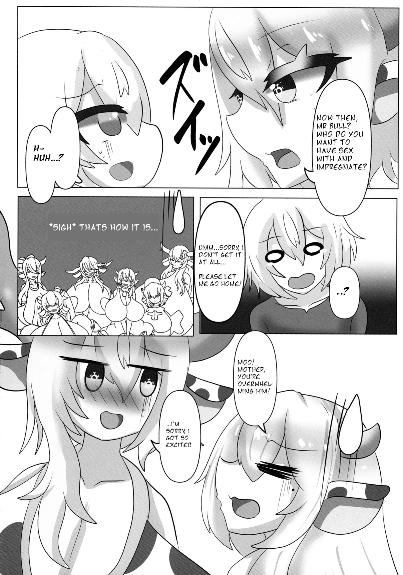 [Mellowsanchi (Amakaze Mellow)] HaraUshi Haramasete sukue Shounen to Nana-ri no Bakunyuu Ushiko