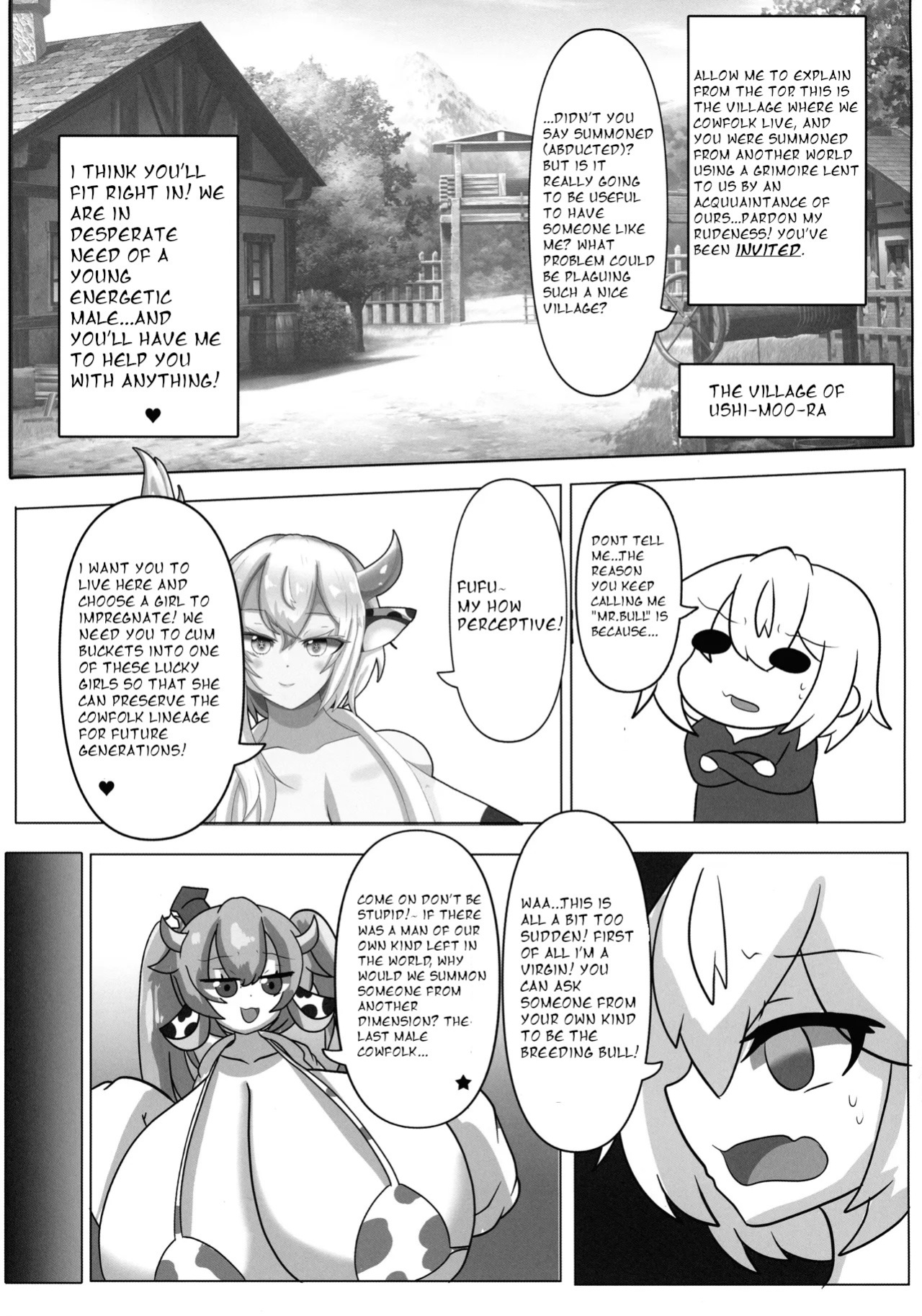 [Mellowsanchi (Amakaze Mellow)] HaraUshi Haramasete sukue Shounen to Nana-ri no Bakunyuu Ushiko