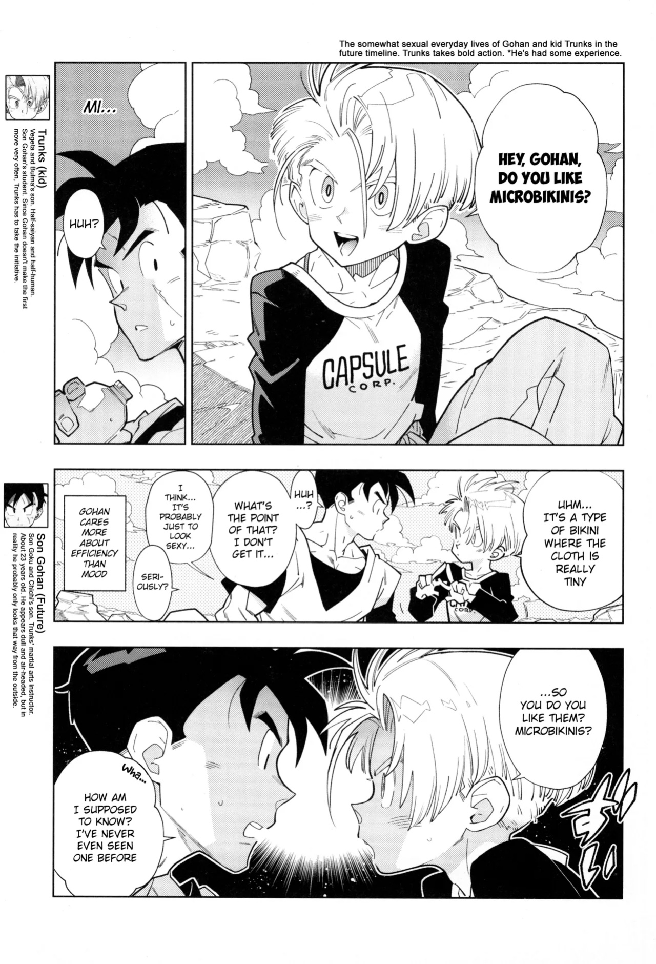 (ShotaFes 17) [Article 60 of Criminal Code (Shuhan)] Nee Gohan-san Micro Bikini Suki desu ka? | Hey Gohan, Do You Like Microbikinis? (Dragon Ball Z) {Chin²}