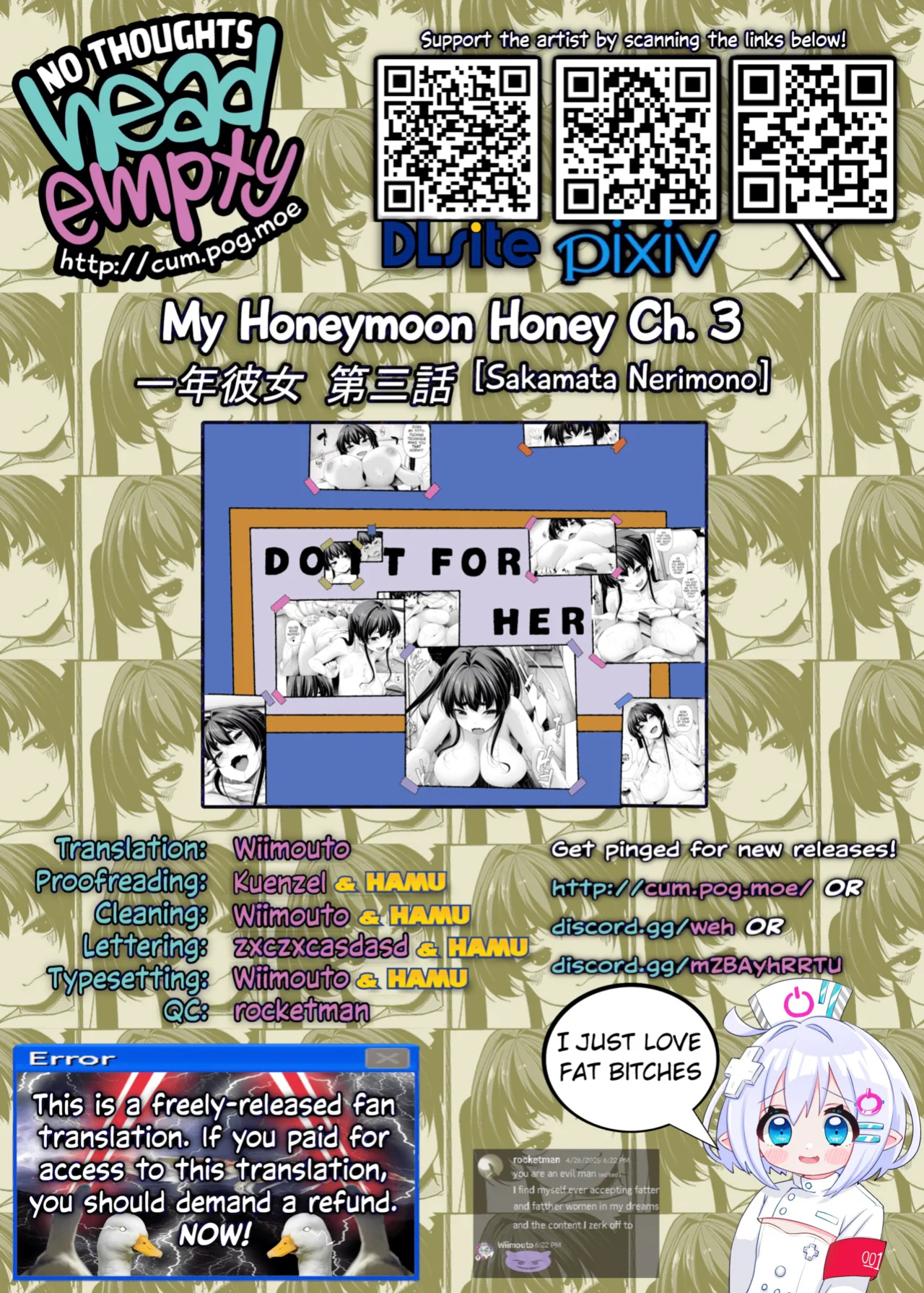 [Sakamata Nerimono] Ichinen Kanojo 3 | My Honeymoon Honey Ch. 3 [head empty + Wiimouto]