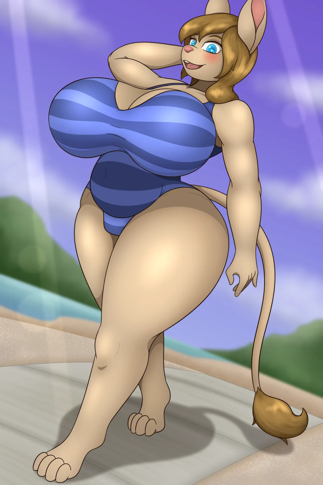 [JohnMarten] Cricket and Ayla, Jerboa Girl and Mom (OCs)